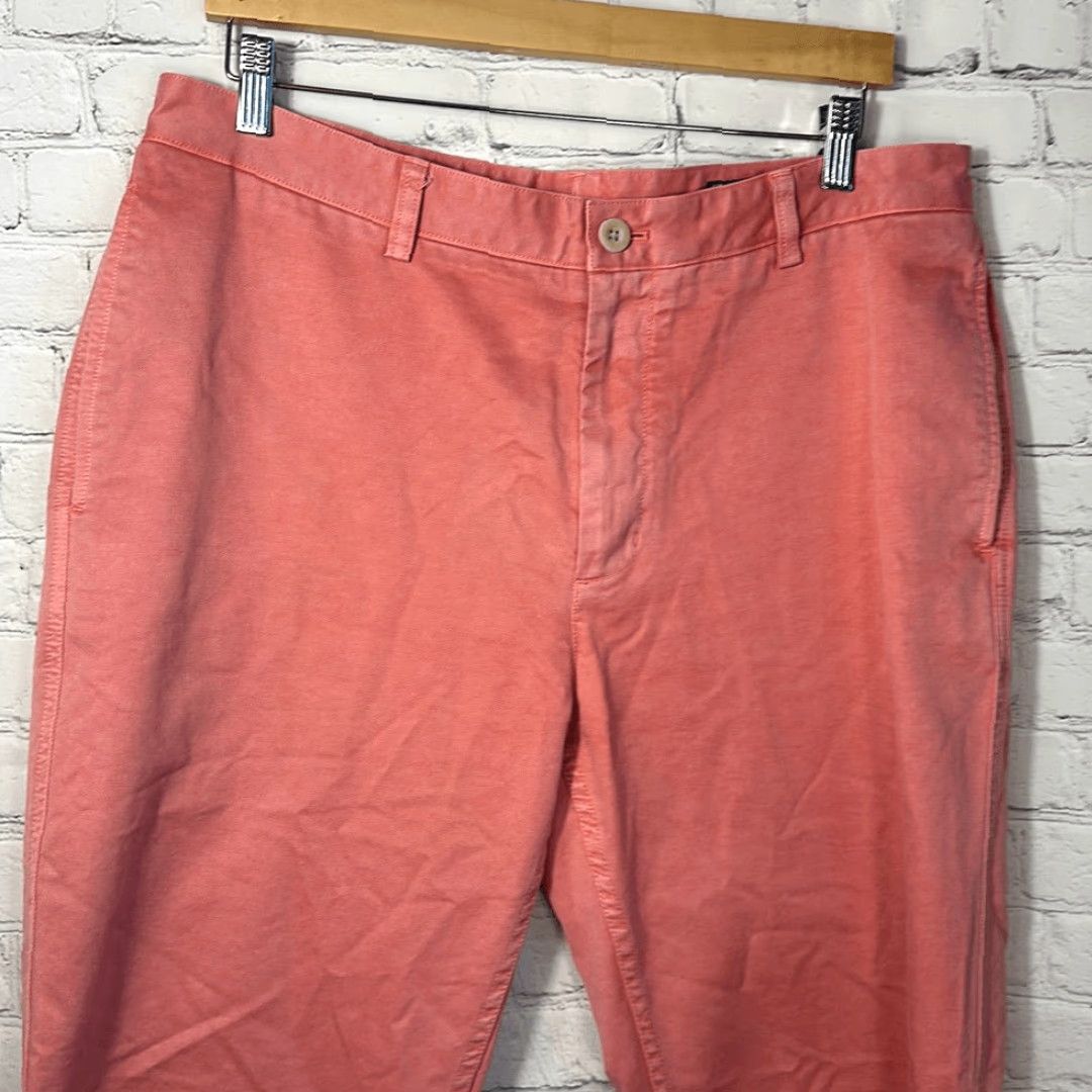 Vineyard Vines Vineyard Vines Club Pants Men Chino Style 1P0110 Rhubarb W35 x L32 Tan/Beige Rhubarb VVC Pants Mens 35x32 Size US 35 - 2 Thumbnail