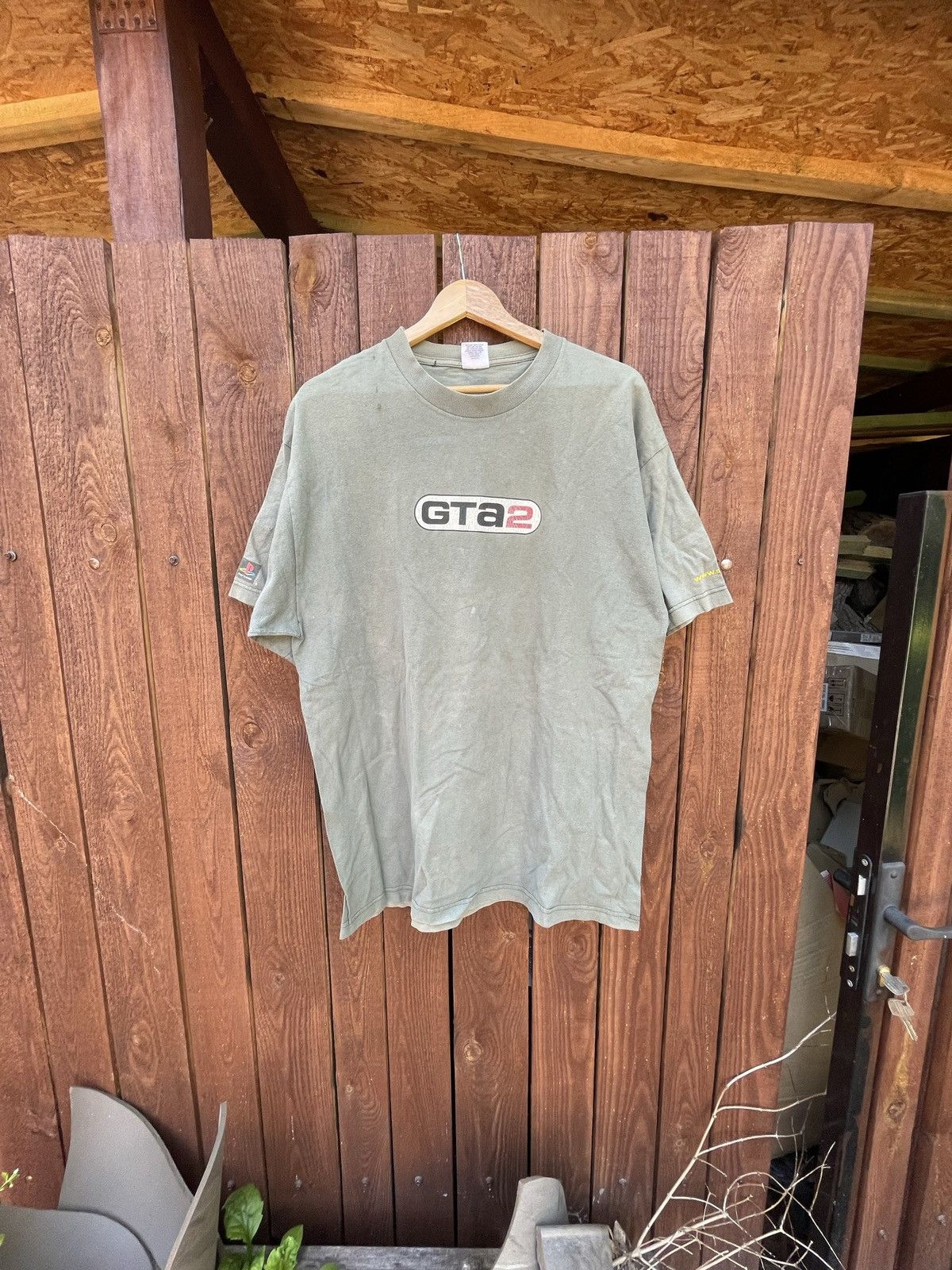 Vintage !ONLY ONE IN WORLD! GTA 2 Tees Rare Vintage Retro Y2K Khaki Size US XL / EU 56 / 4 - 1 Thumbnail