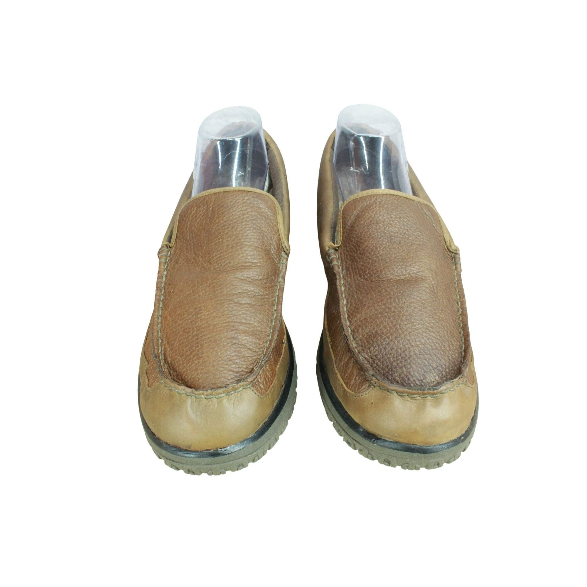 L.L. Bean LL Bean Men’s Brown Shearling Moccasin Slippers Size US 12 / EU 45 - 5 Thumbnail