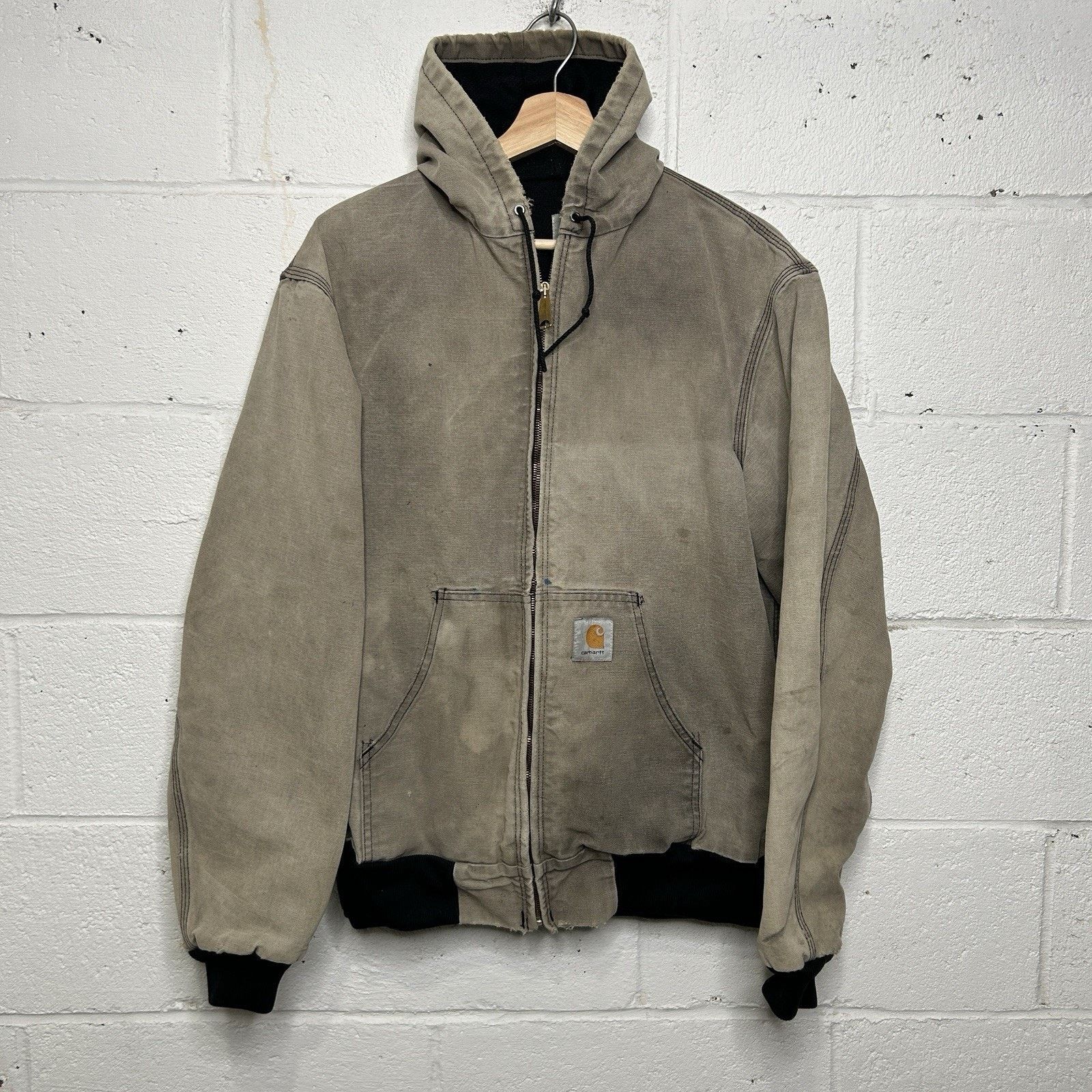 Carhartt Faded Vintage Carhartt Thermal Hooded Active Jacket “Black” Size US S / EU 44-46 / 1 - 1 Thumbnail