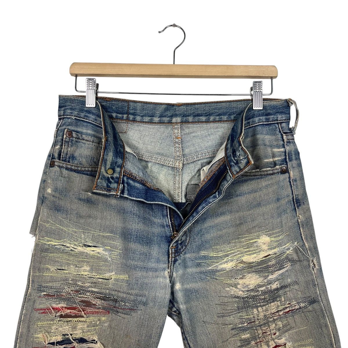 Levi's Vinatage Levis Sashiko Custom Denim Jeans Size US 30 / EU 46 - 16 Thumbnail