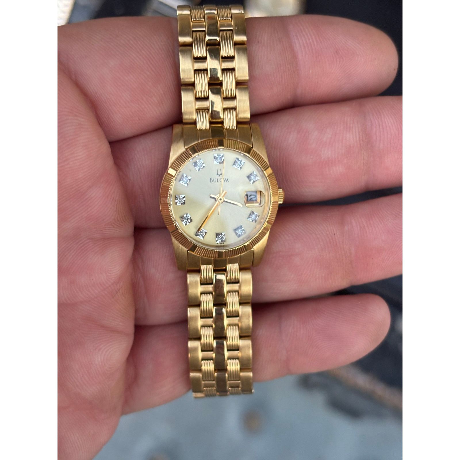 Bulova Bulova C960496 Diamond Accent Gold Tone Women’s Watch. Size ONE SIZE - 12 Thumbnail