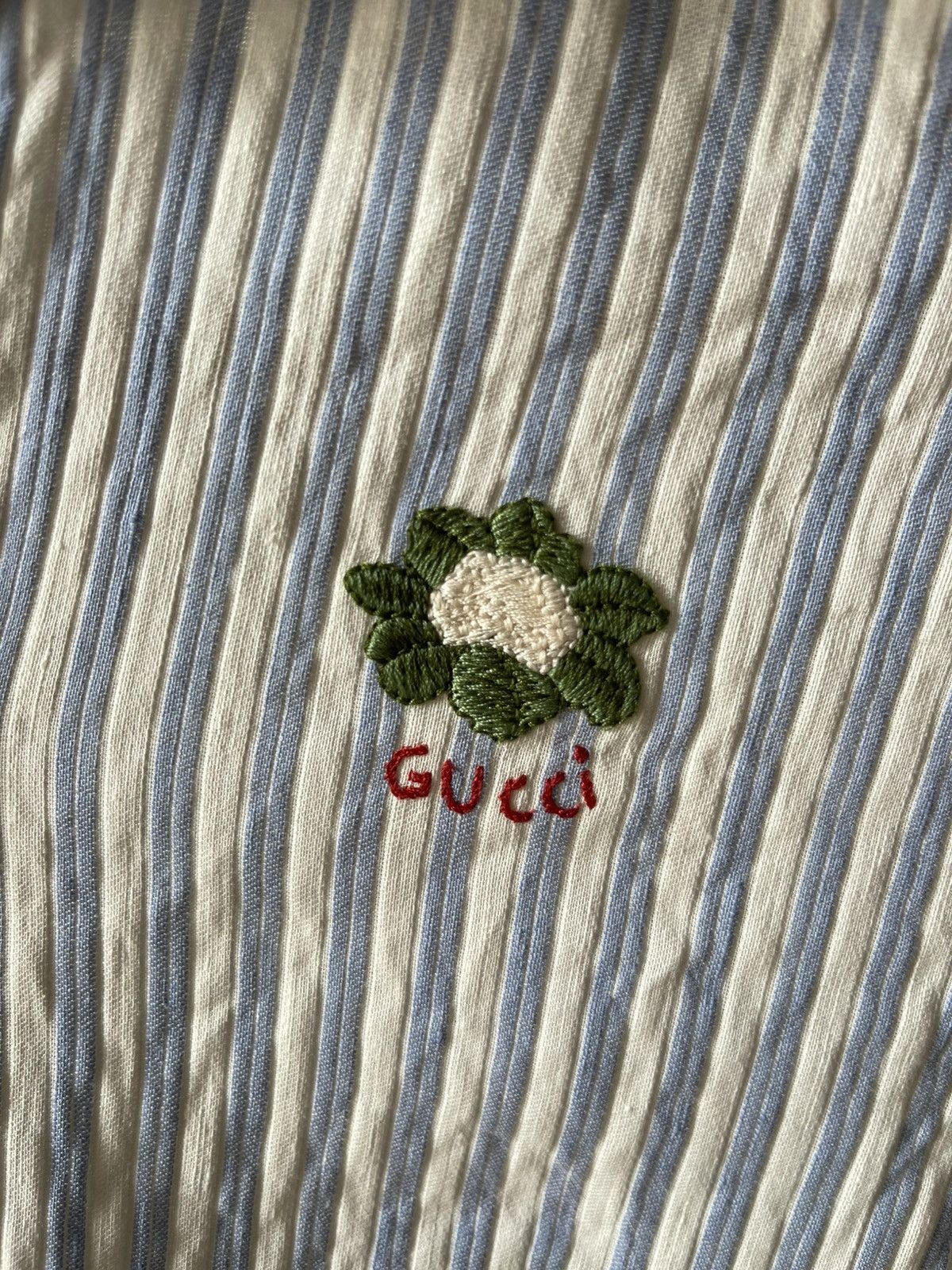 Gucci Gucci Stripe Shirt With Logo Embroidery #99 Size XS / US 0-2 / IT 36-38 - 5 Thumbnail