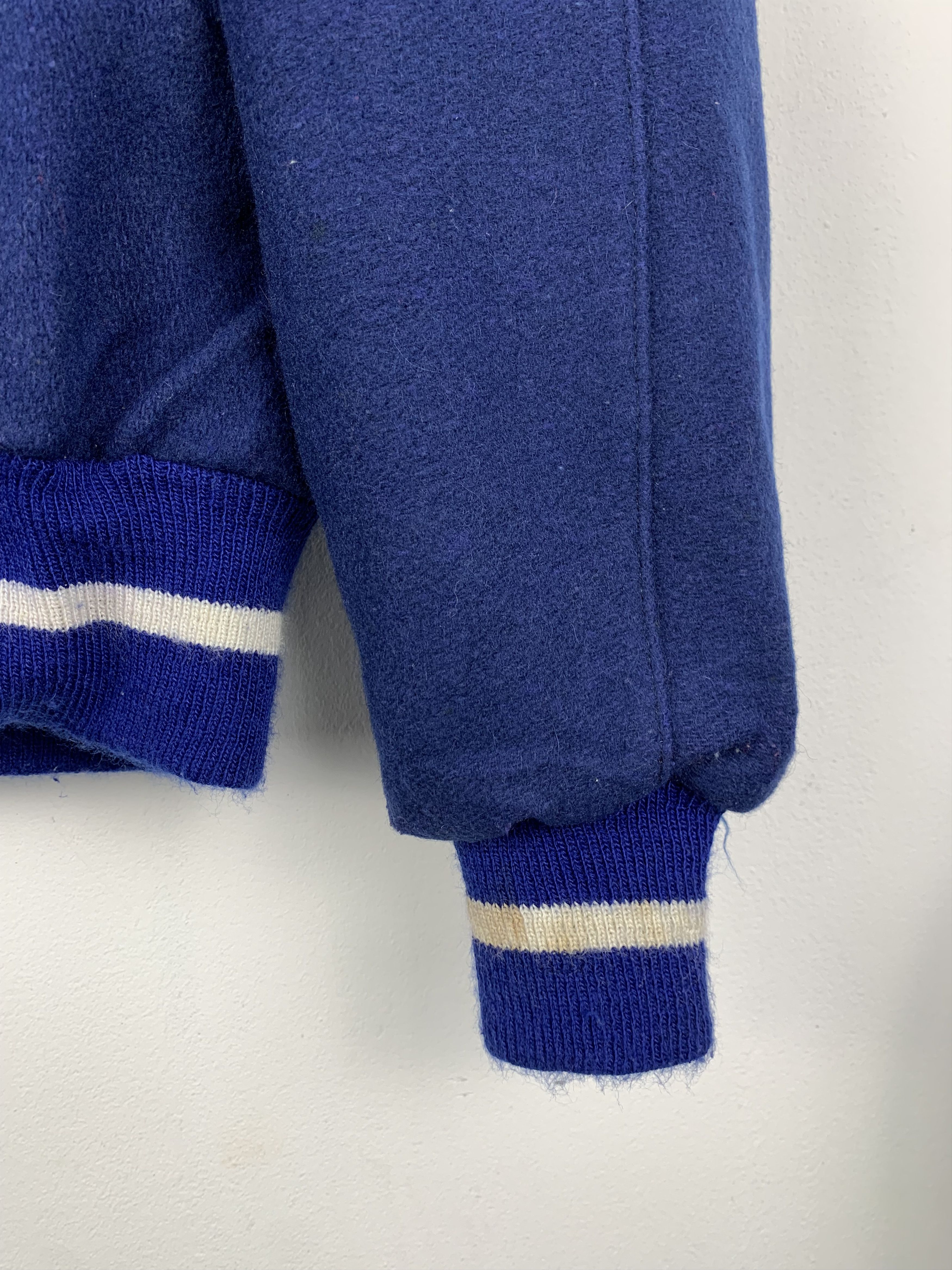 Delong Vintage 80s Wool Delong Varsity Jacket Hoodie V0521 Size US XS / EU 42 / 0 - 6 Thumbnail