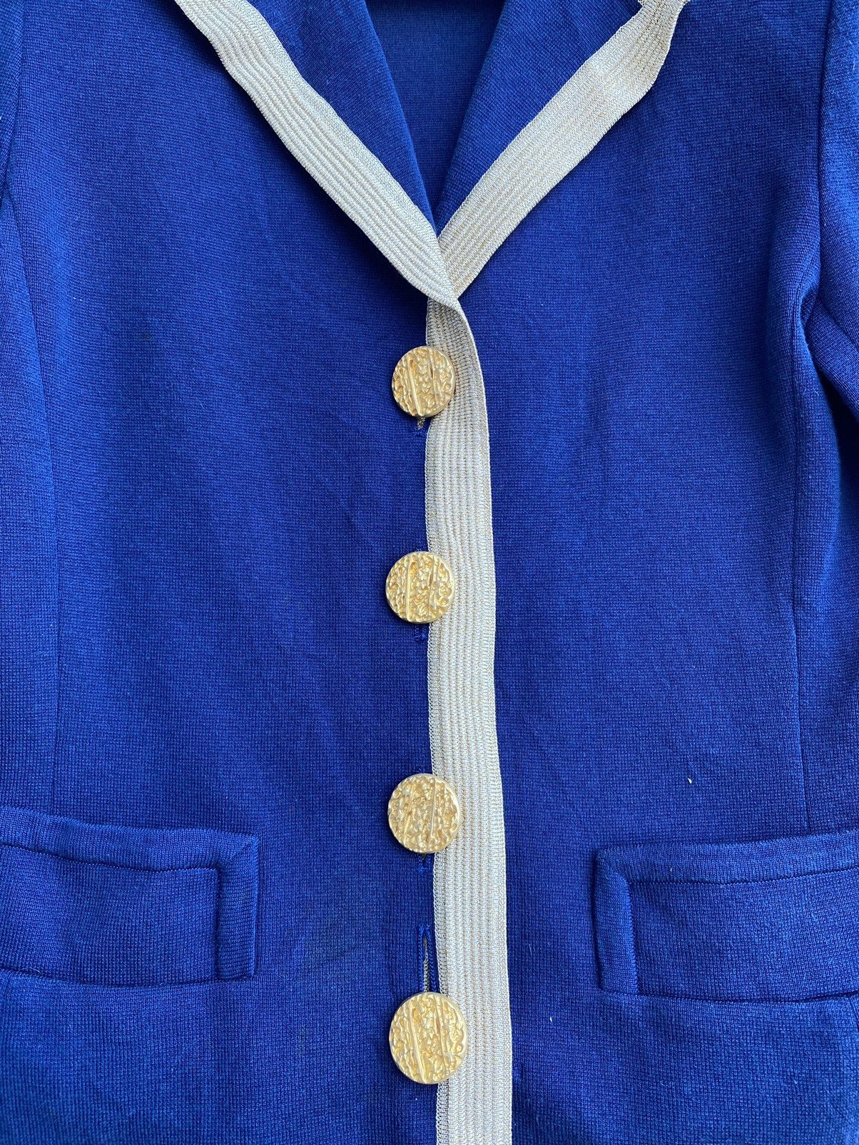 Vintage × Yves Saint Laurent Vtg 90s Yves Saint Laurent uniform blazer jacket golden trim Size M / US 6-8 / IT 42-44 - 2 Thumbnail