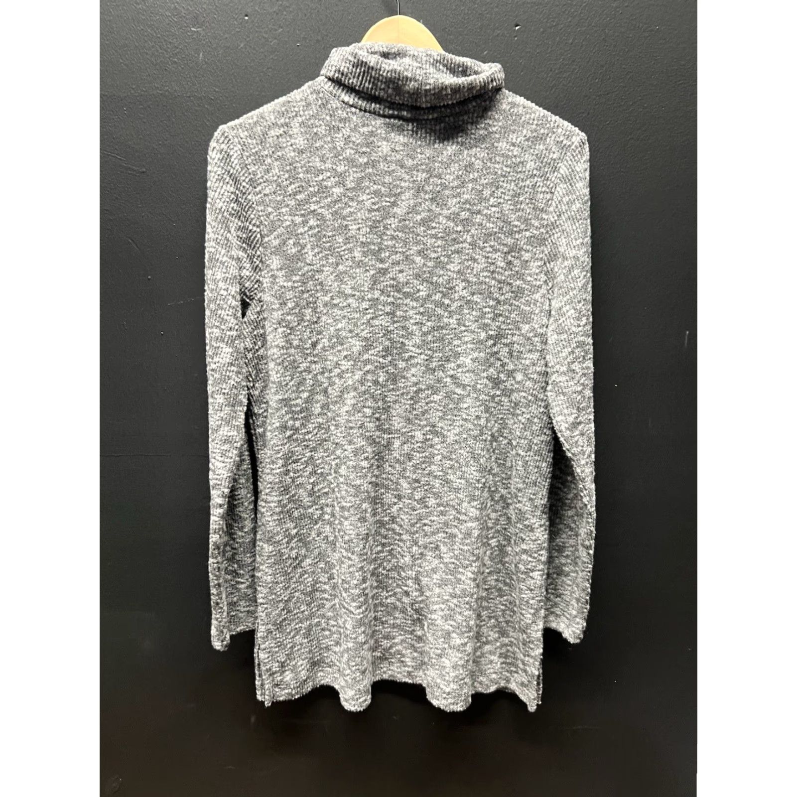 Vintage Style & Co Turtleneck Shirt Mock Gray Long Sleeve NWT Womens Large Size L / US 10 / IT 46 - 3 Thumbnail