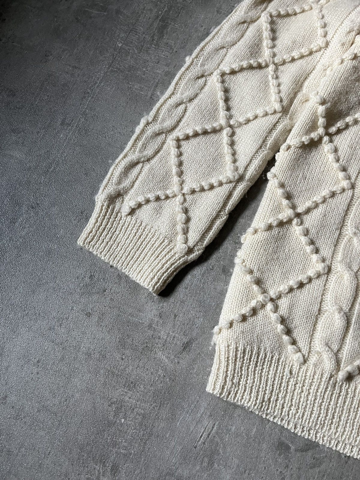 Acne Studios Acne Studios Joris oversize cream sweater cable Size US S / EU 44-46 / 1 - 2 Thumbnail