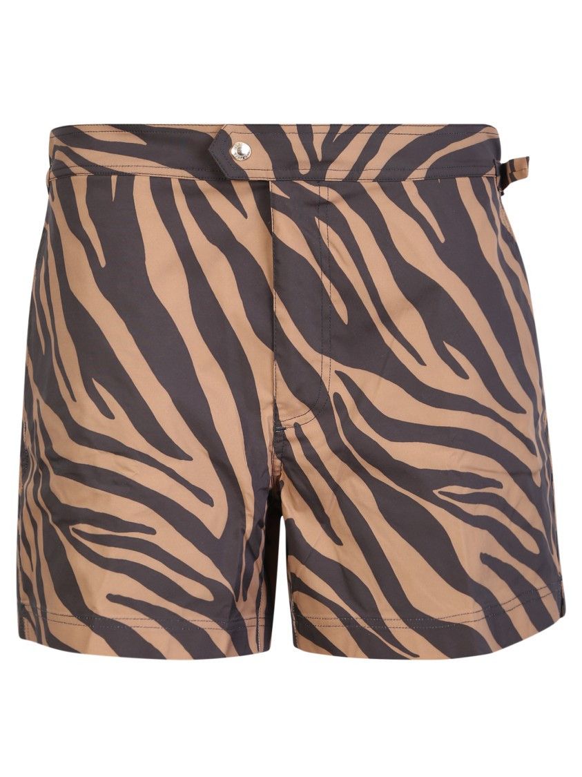 image of Tom Ford O1Loc1C0324 Tfb450 Short In Leopard, Men's (Size 36)