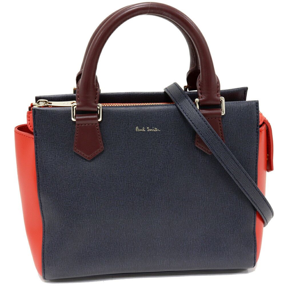 Paul Smith Paul Smith Paul Smith Calf 2way Tote Bag Leather Shoulder Bag DUTY FREE for USA Size ONE SIZE - 1 Thumbnail