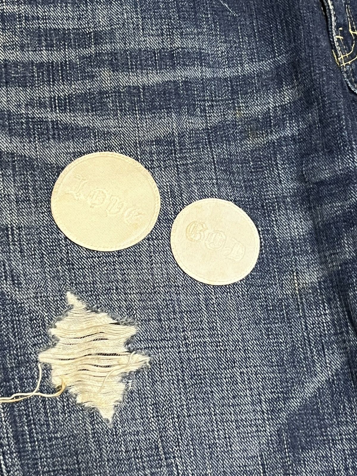 Number (N)ine Number (N)ine AW04 “Give Peace A Chance” Denim Size US 30 / EU 46 - 4 Thumbnail