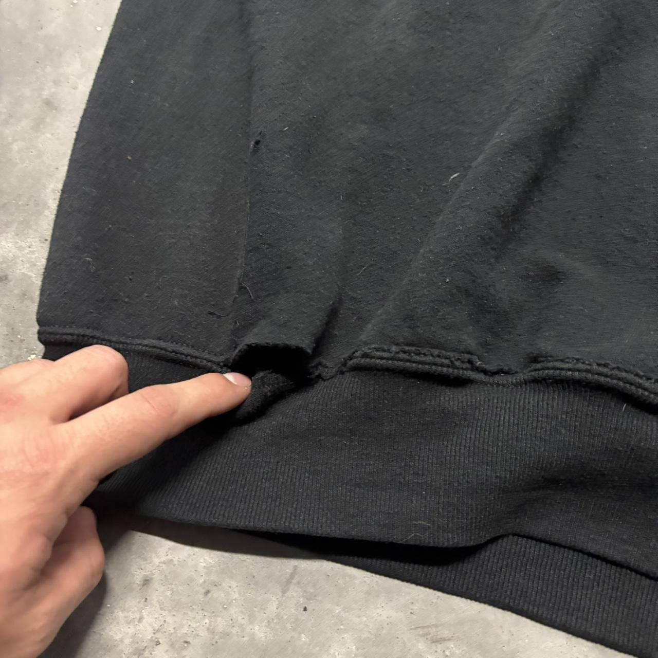 Japanese Brand × Vintage Crazy Vintage Y2K/2000s Black Essential Streetwear Minimal Hoodie! Size US M / EU 48-50 / 2 - 7 Thumbnail