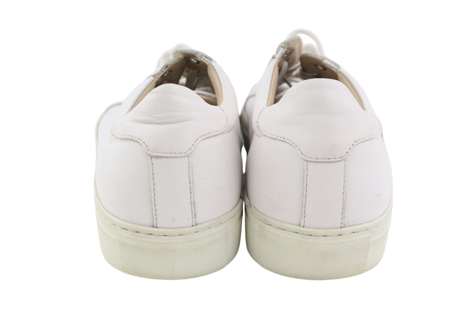 Suitsupply FW1404 EU43 White Leather Almond Toe Sneakers 83568 Size US 10 / EU 43 - 7 Thumbnail