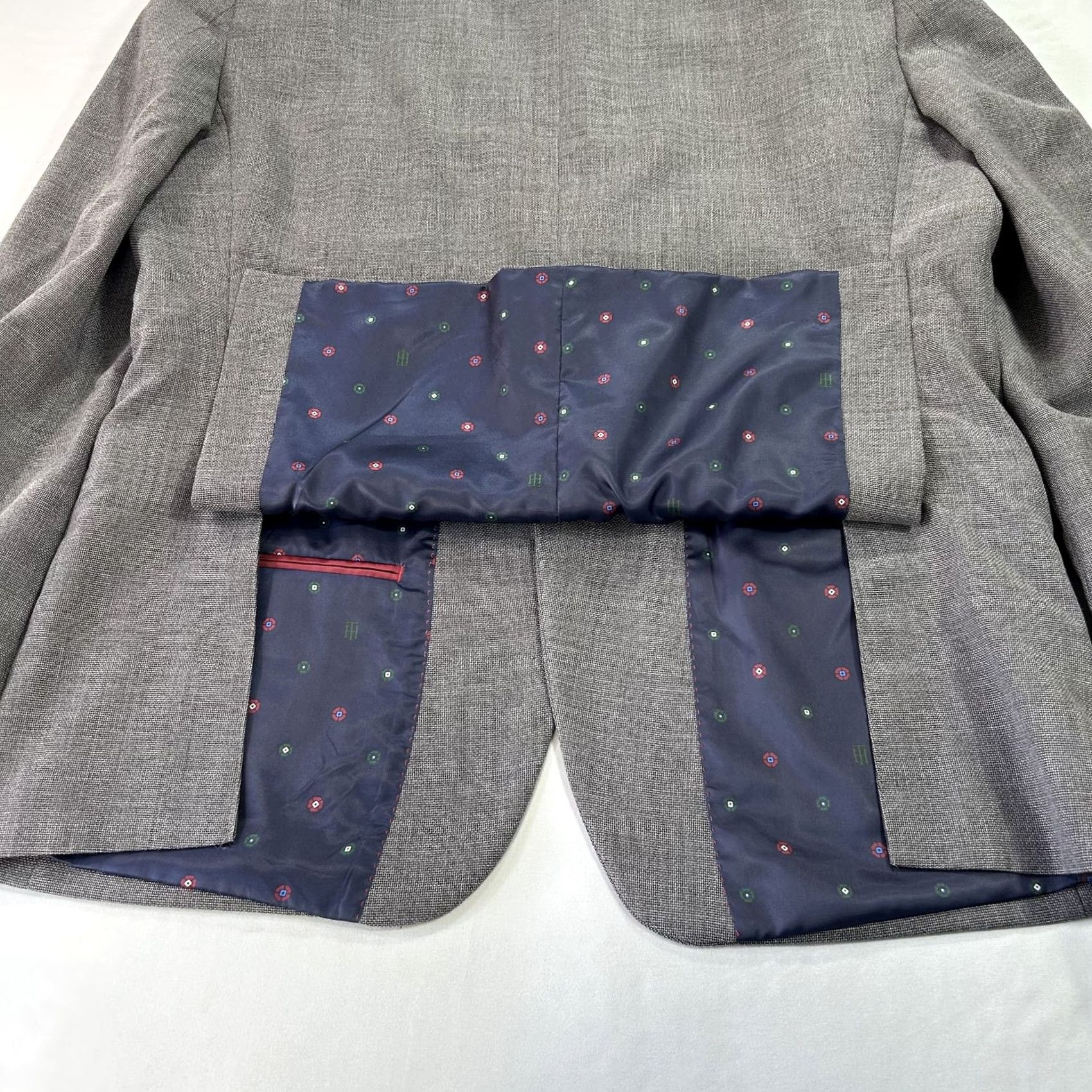 Tommy Hilfiger Tommy Hilfiger Blazer Mens 44R Gray Wool Blend Two Button Sport Coat Jacket Size 44R - 4 Thumbnail