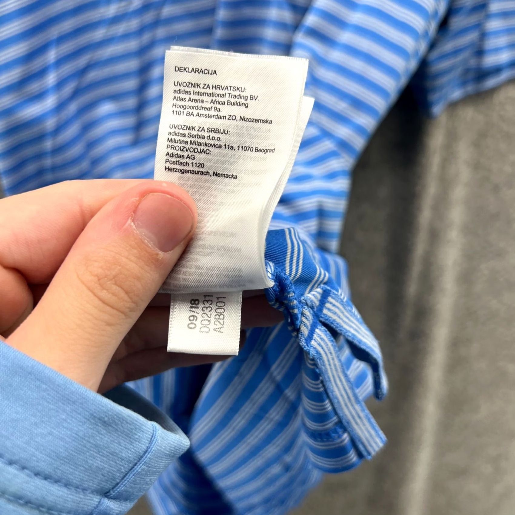 Adidas Adidas Polo Shirt Mens Large Blue Striped Golf Golfer Ultimate 2.0 Knit Athletic Shirt Polo Carded Size US L / EU 52-54 / 3 - 4 Thumbnail