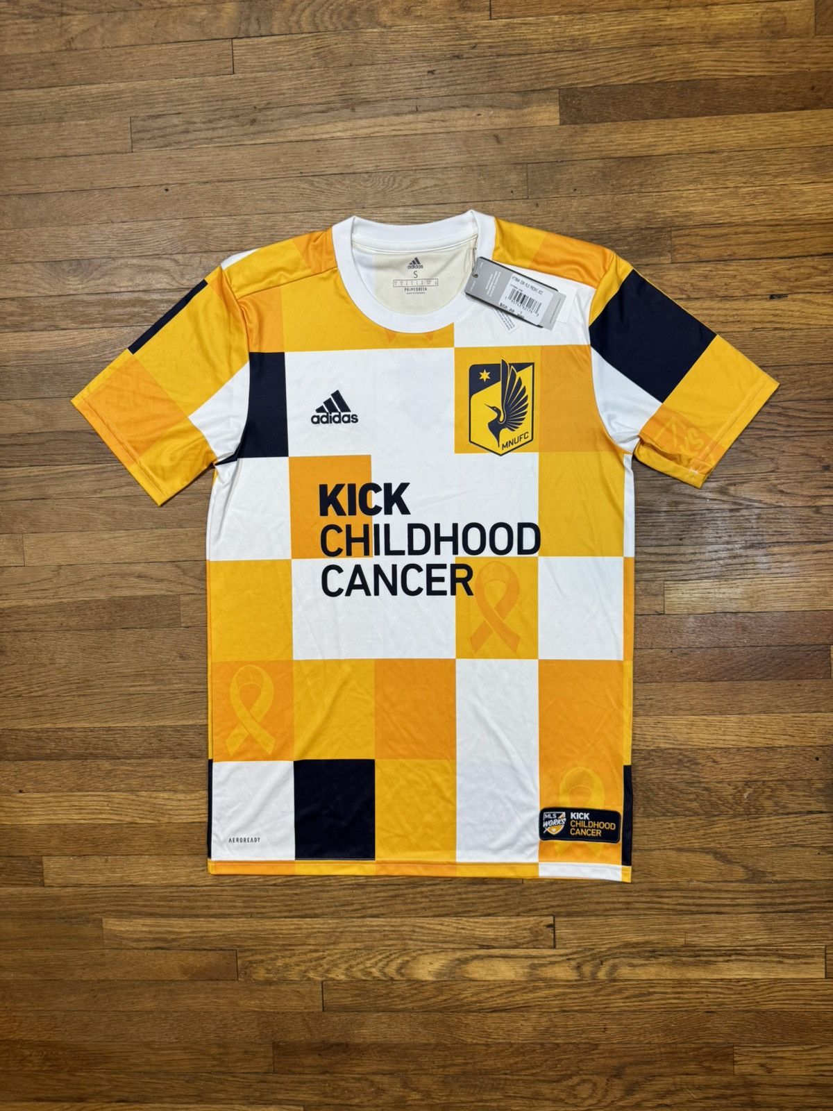 Adidas Adidas Minnesota FC Kick Childhood Cancer Mens Soccer Jersey Size US S / EU 44-46 / 1 - 1 Thumbnail