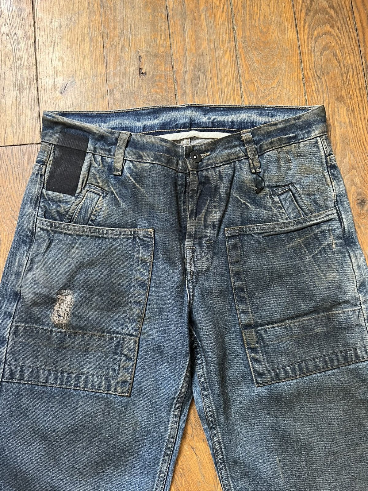 Rick Owens Rick Owens SLAB 2001 Mud Washed Denim Size US 27 - 2 Thumbnail