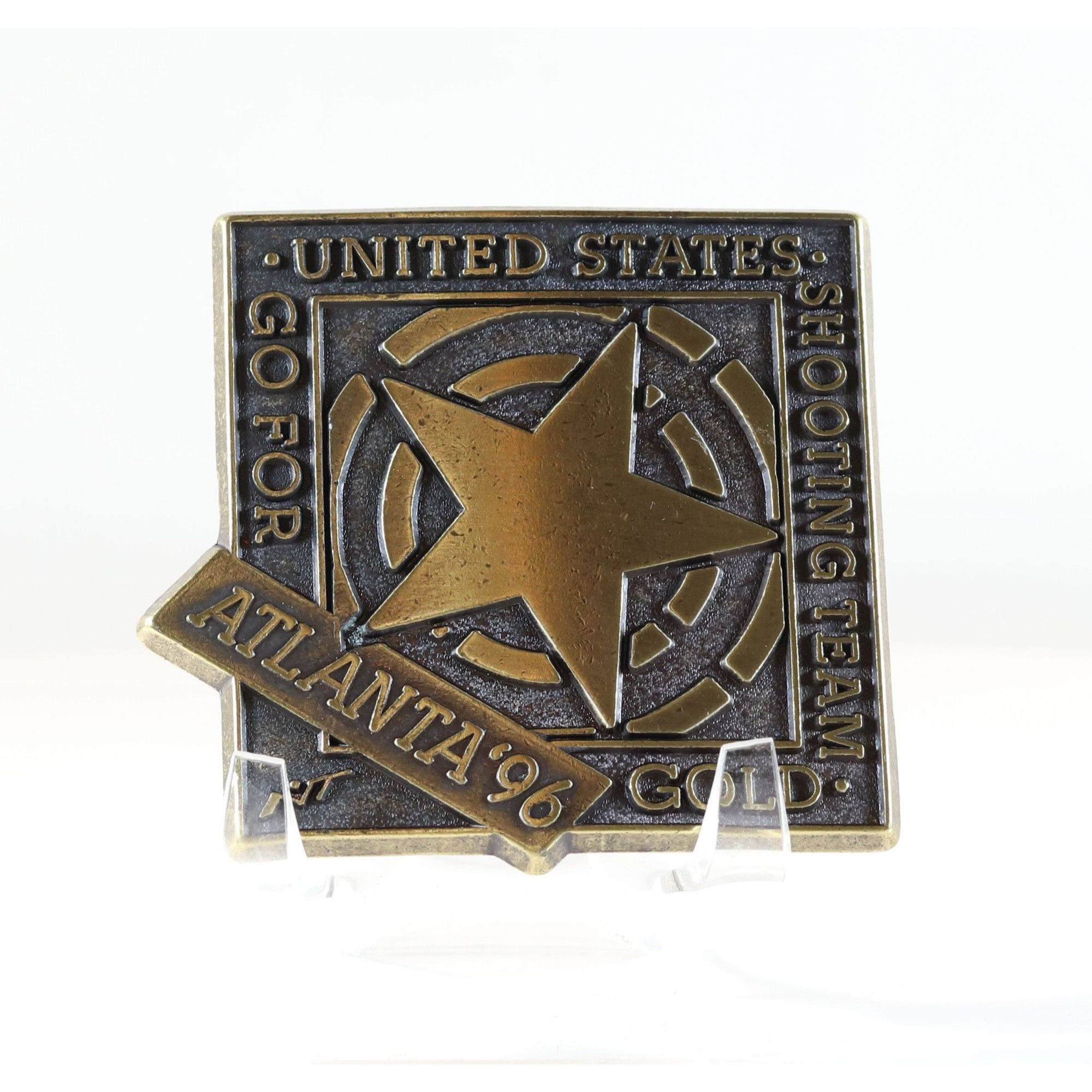 Vintage Vintage Belt Buckle United States Shooting Team Atlanta 1996 Size ONE SIZE - 2 Thumbnail
