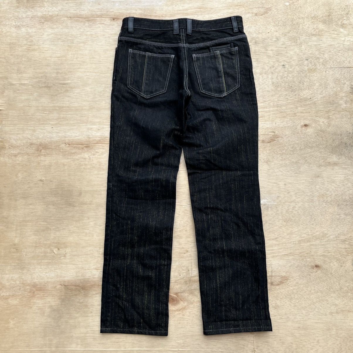 Studio D'Artisan ARTISAN DENIM BLACK GOLD LEATHER COIN POCKET JAPANESE BRAND Size US 31 - 8 Thumbnail