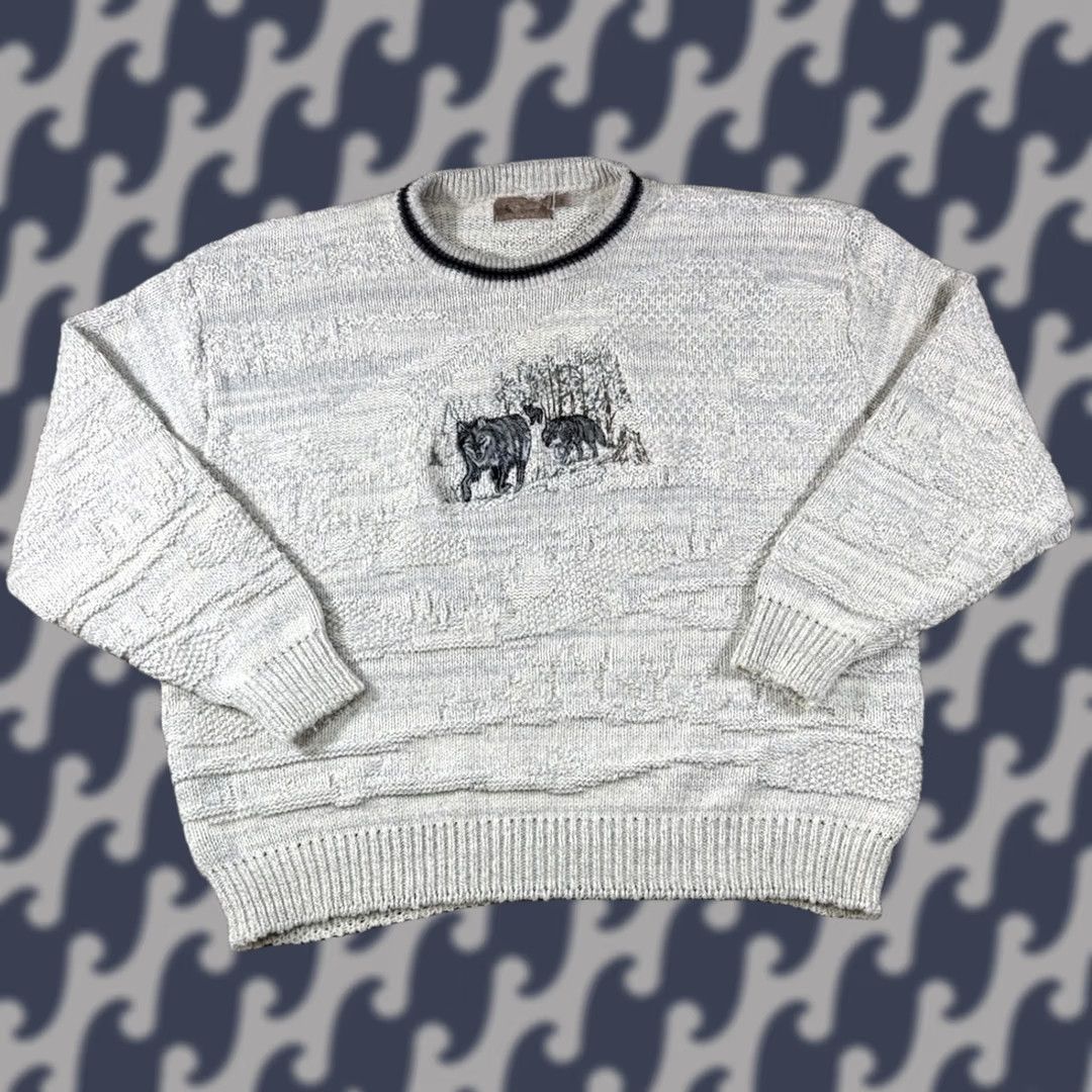 Vintage VINTAGE Shenandoah Sweater Men’s XXL Embroidered Wolves Knit Crew Neck Wool? No, avoid new info. Size US XXL / EU 58 / 5 - 1 Thumbnail