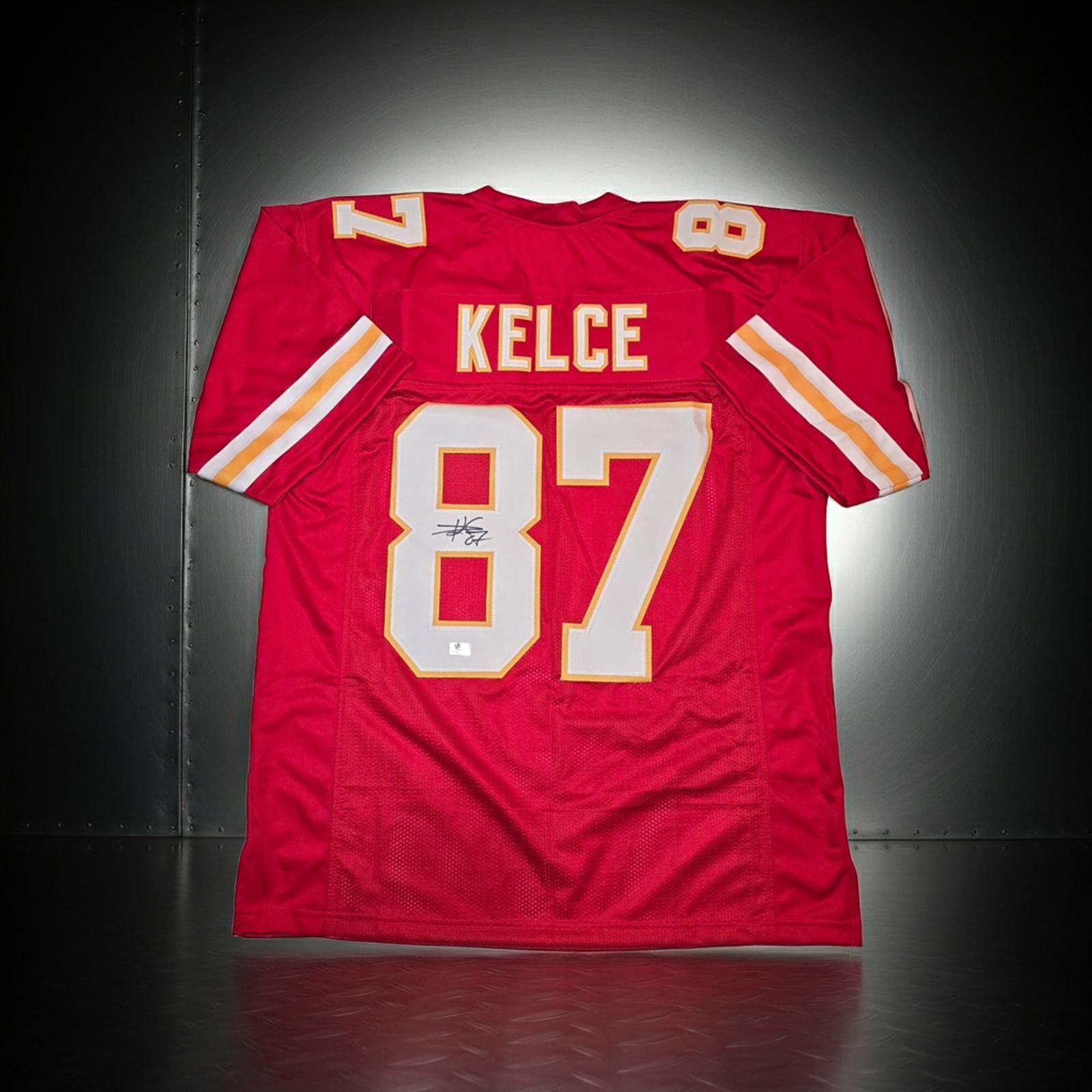 Other Travis Kelce Chiefs Signed Football Jersey coa (XL) Size ONE SIZE - 1 Thumbnail