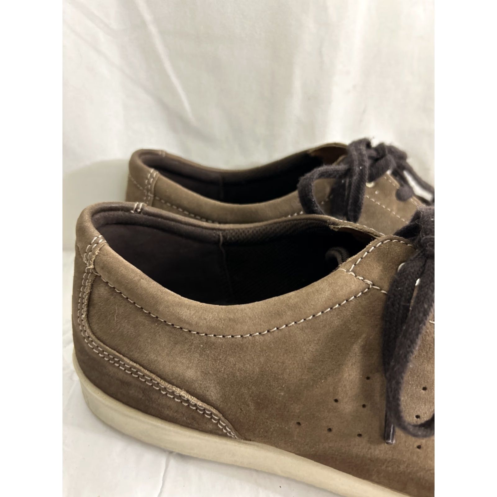 Ecco ECCO Danish Design Sneaker Shoes Brown Leather Size 44/US 10 Men Casual Lace Up Designer Shoes Size US M / EU 48-50 / 2 - 4 Thumbnail