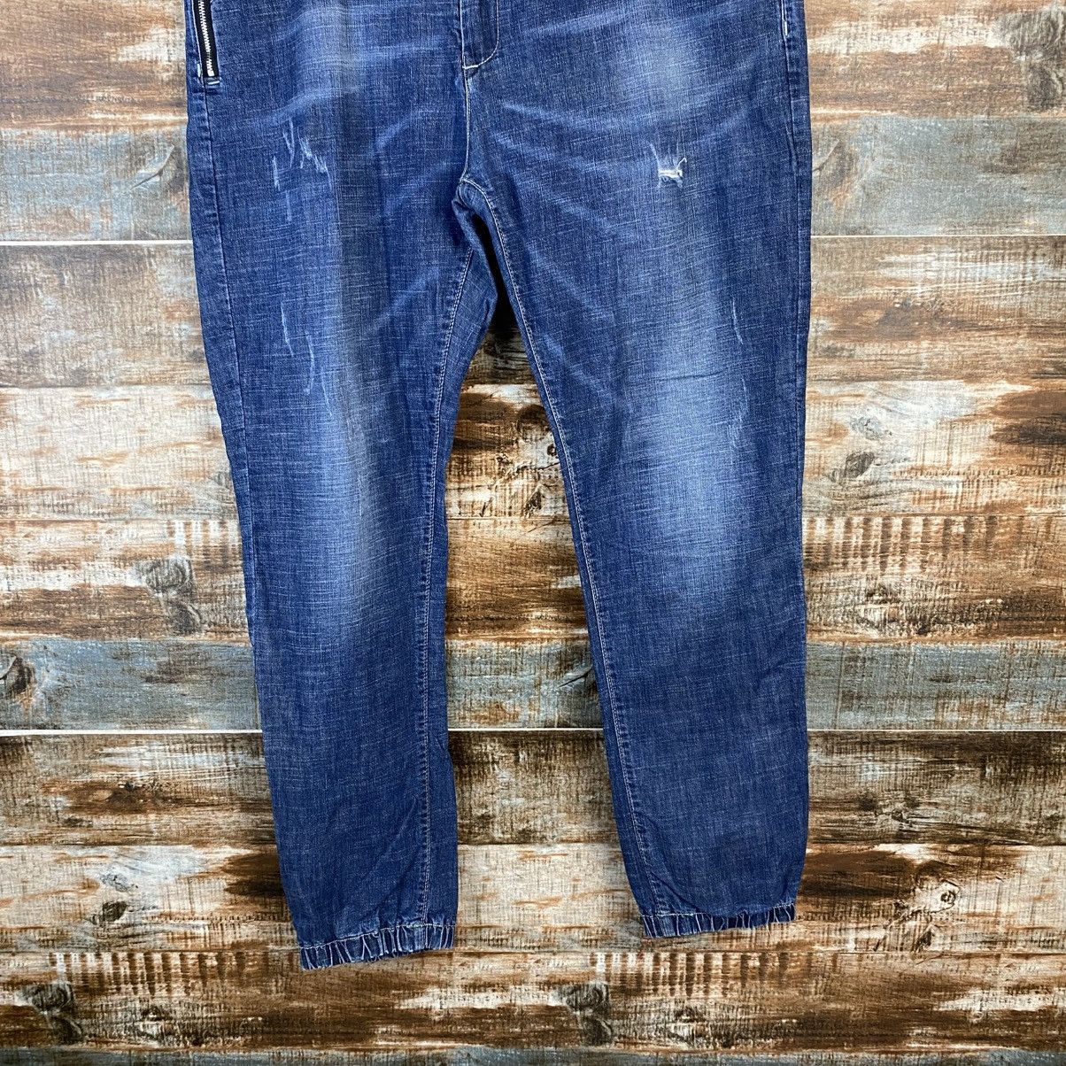 Japanese Brand DL Raw Blue Vintage faded Denim Pants #C1252 Size US 35 - 3 Thumbnail
