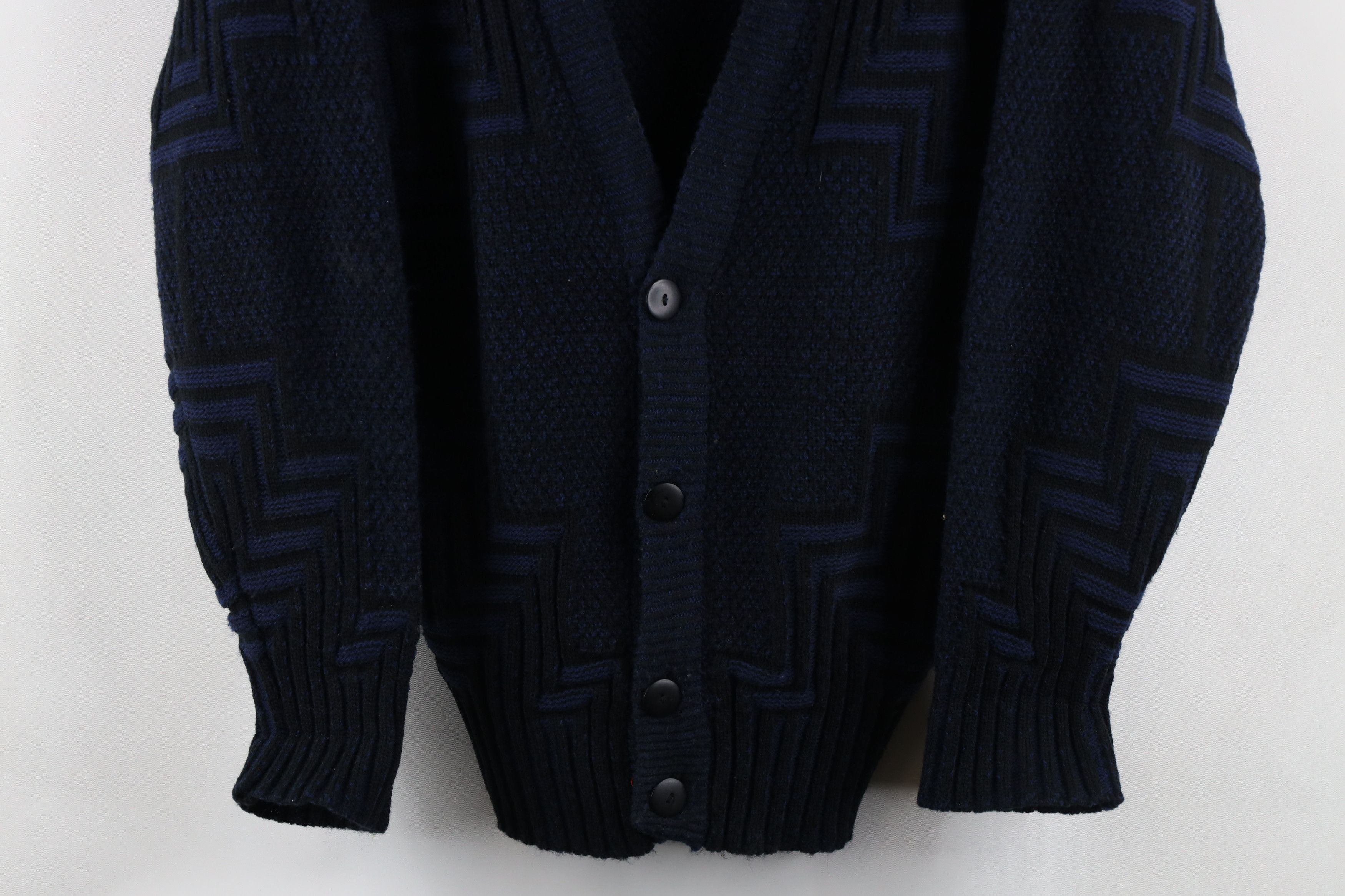Vintage Vintage 90s Streetwear Chunky Knit Cardigan Sweater Size US M / EU 48-50 / 2 - 3 Thumbnail