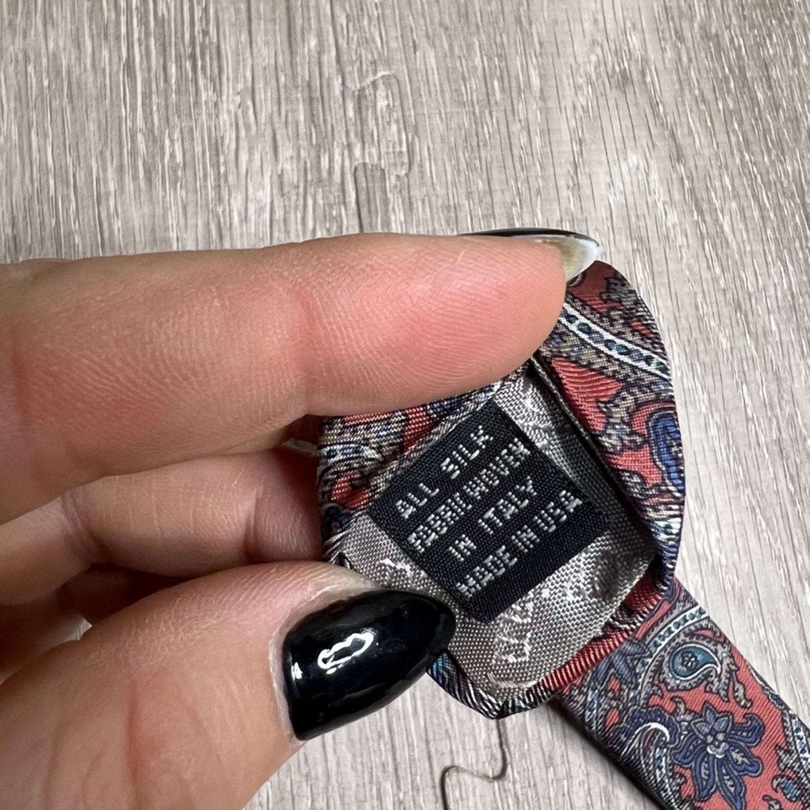 Dior Christian Dior Monsieur Vintage Silk Tie Red Blue Paisley Size ONE SIZE - 5 Thumbnail