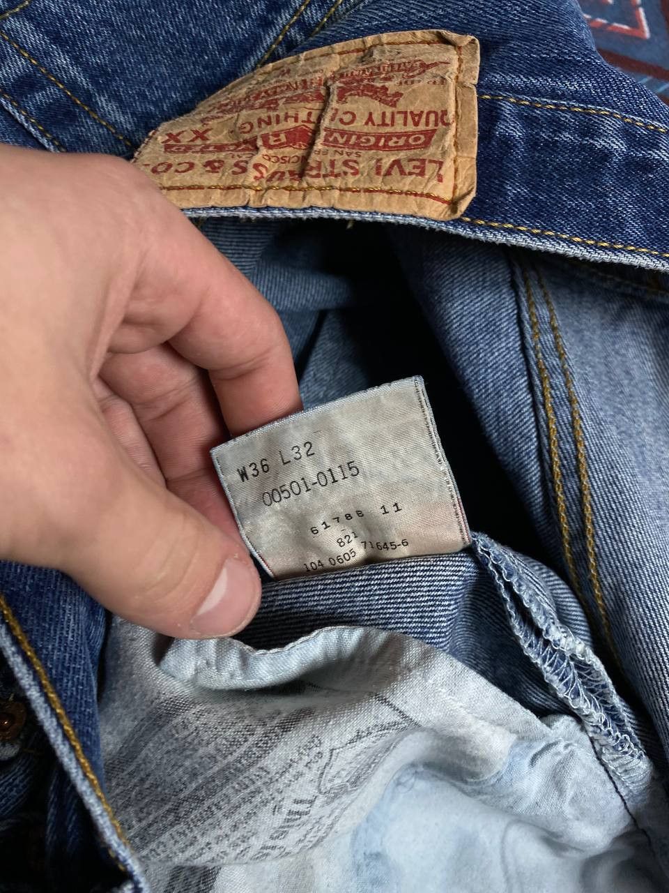Levi's × Vintage Vintage Levi’s 501 Faded Blue Jeans 36x32 Size US 36 / EU 52 - 2 Thumbnail