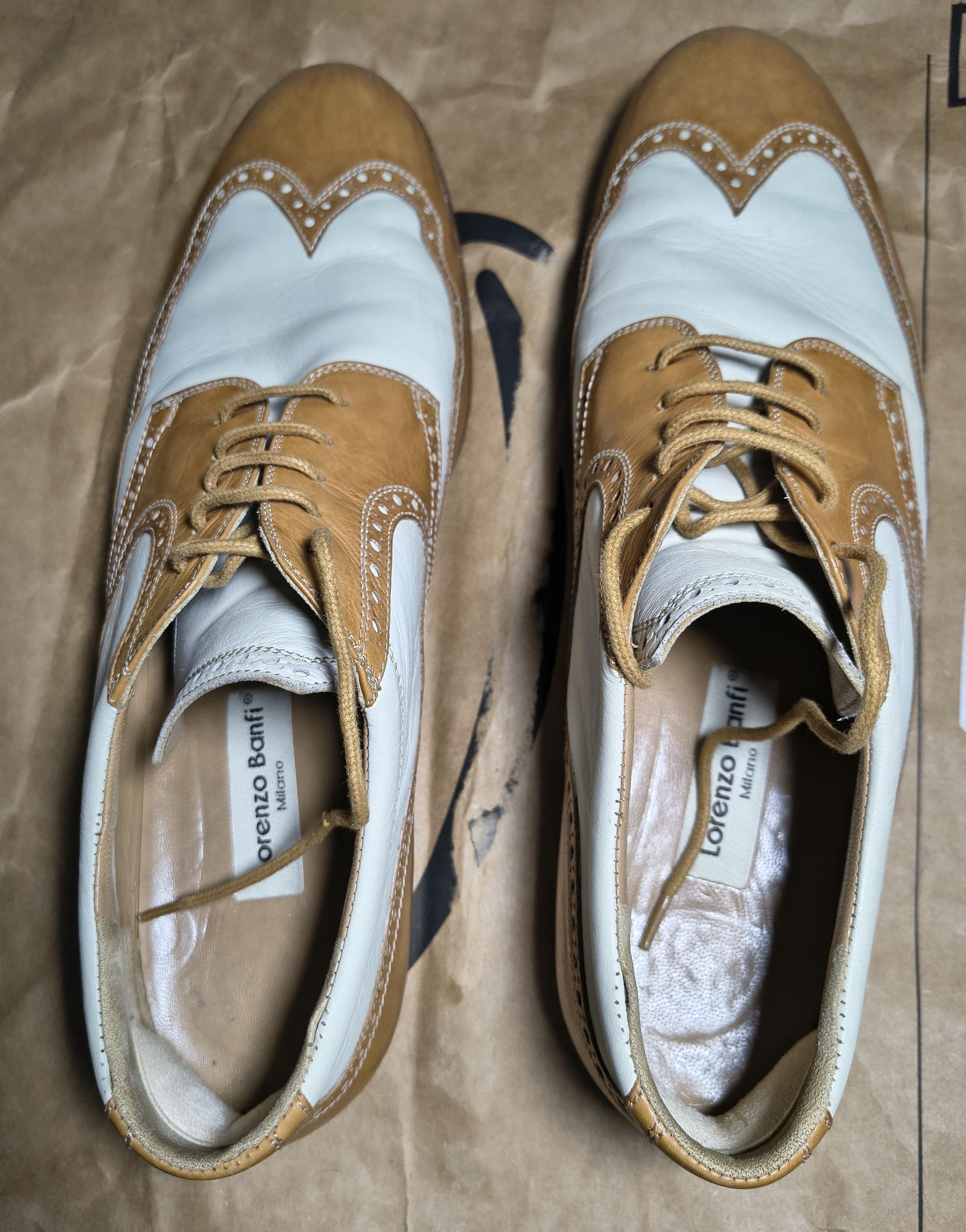 Other Lorenzo Banfi Milano Men Two Tone Brogue dress shoes Size 12 Size US 12 / EU 45 - 1 Thumbnail