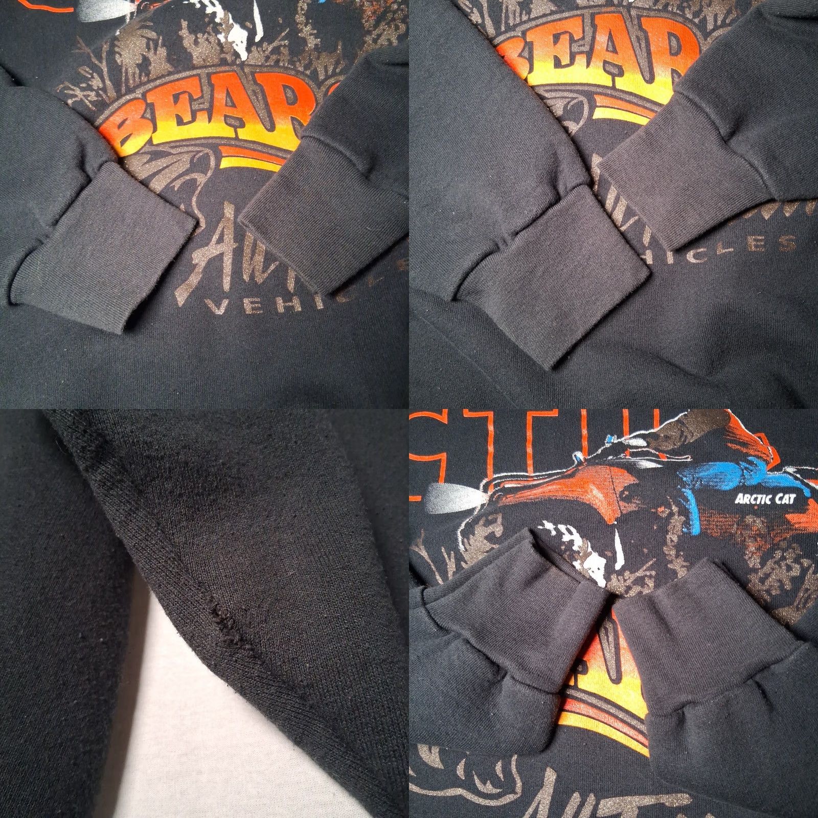 Fruit Of The Loom VINTAGE Arctic Cat Bearcat Sweatshirt Large Glitter Graphic ATV Crewneck USA Men L Black | 90s Fruit of the Loom Graphic Sweatshirt Size US L / EU 52-54 / 3 - 9 Thumbnail