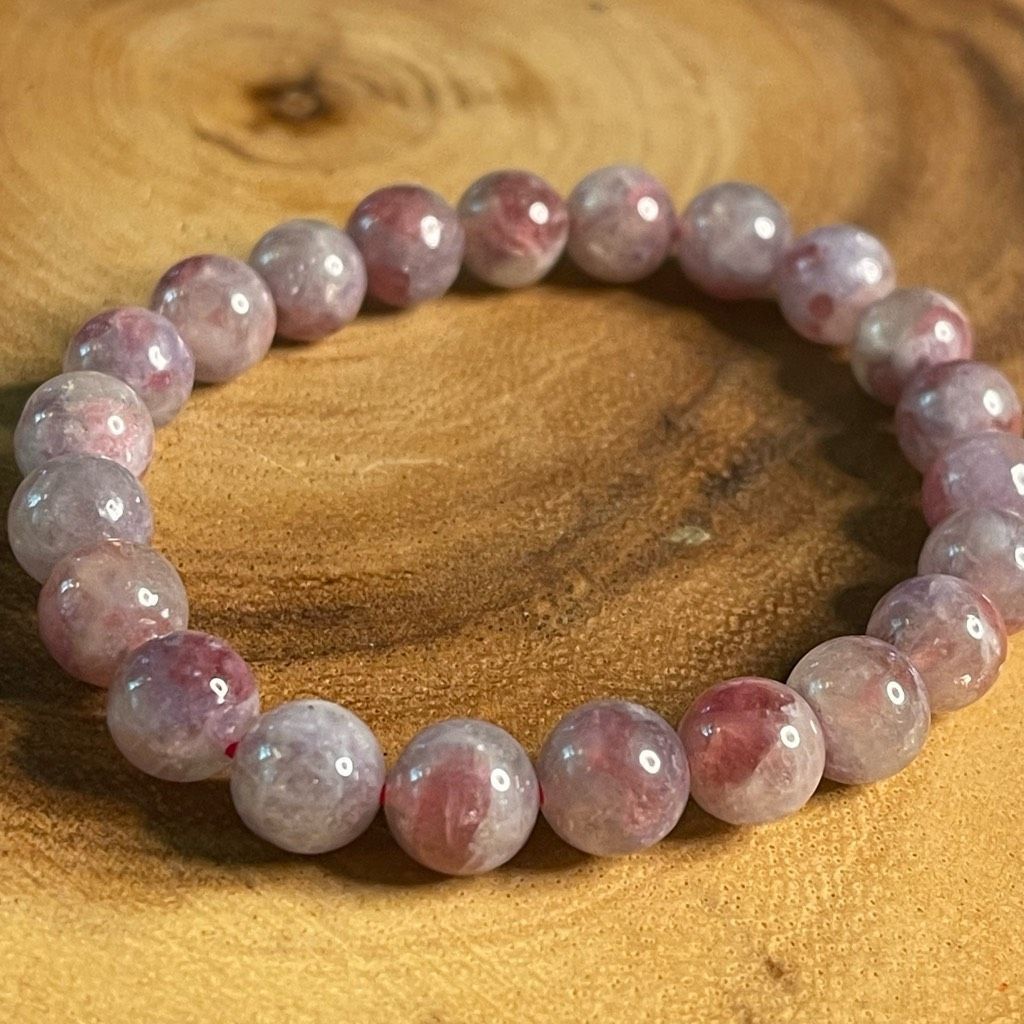 Other Unicorn stone beaded bracelet 7” crystal healing beads 8mm lepidolite pink tourmaline cleavelandite Size ONE SIZE - 7 Thumbnail