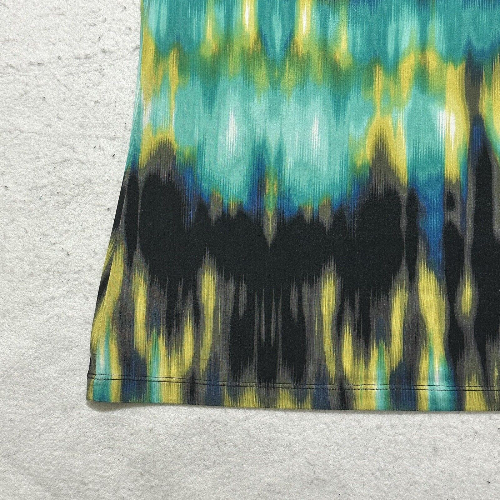 Worthington Worthington Medium Green Tie-Dye Pullover Tank Top Blouse Size M / US 6-8 / IT 42-44 - 5 Thumbnail