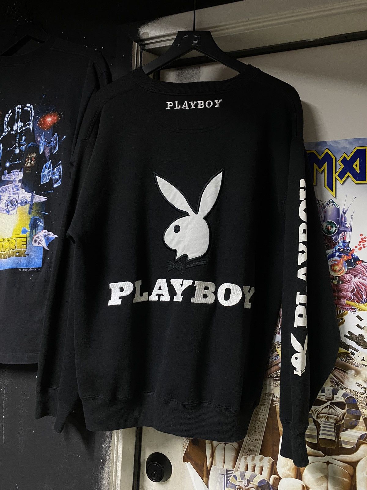 Playboy × Vintage Vintage Playboy Y2K Men’s Black Crewneck Large Size US L / EU 52-54 / 3 - 1 Thumbnail