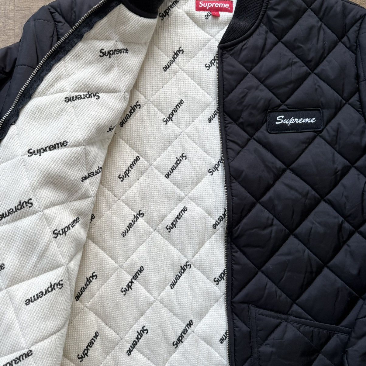 Supreme Supreme Color Block Quilted Work Jacket Black Size US L / EU 52-54 / 3 - 4 Thumbnail