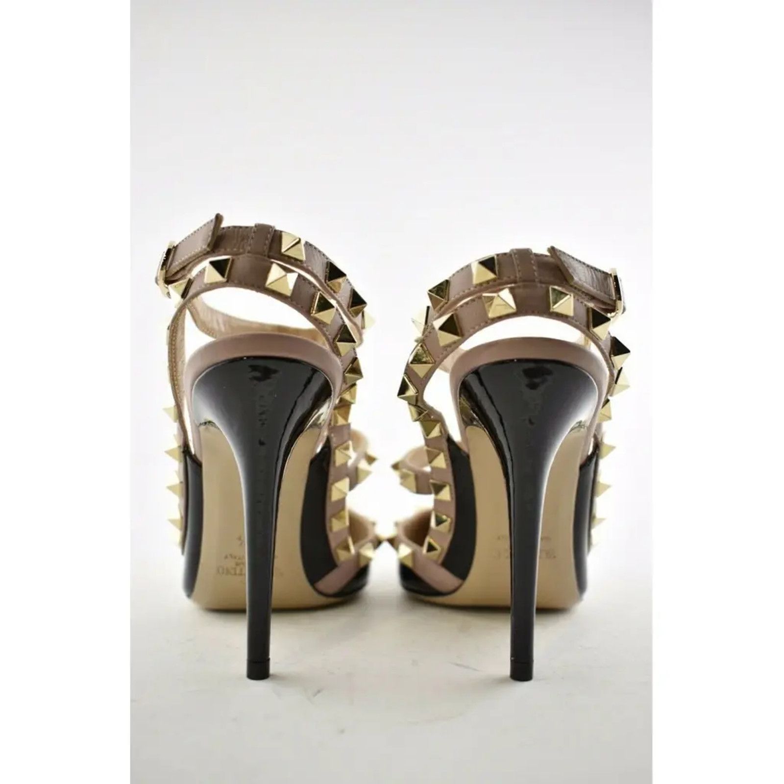 Valentino Rockstud Patent Poudre Ankle T Strap Classic Heel Pump 41.5 Size US 11.5 / IT 41.5 - 11 Thumbnail