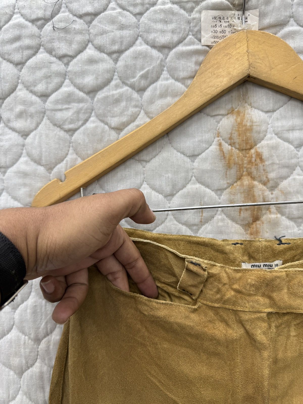 Miu Miu 🔥🔥🔥ARCHIVE MIU MIU SUEDE LEATHER PANTS Size 26" / US 2 / IT 38 - 7 Thumbnail