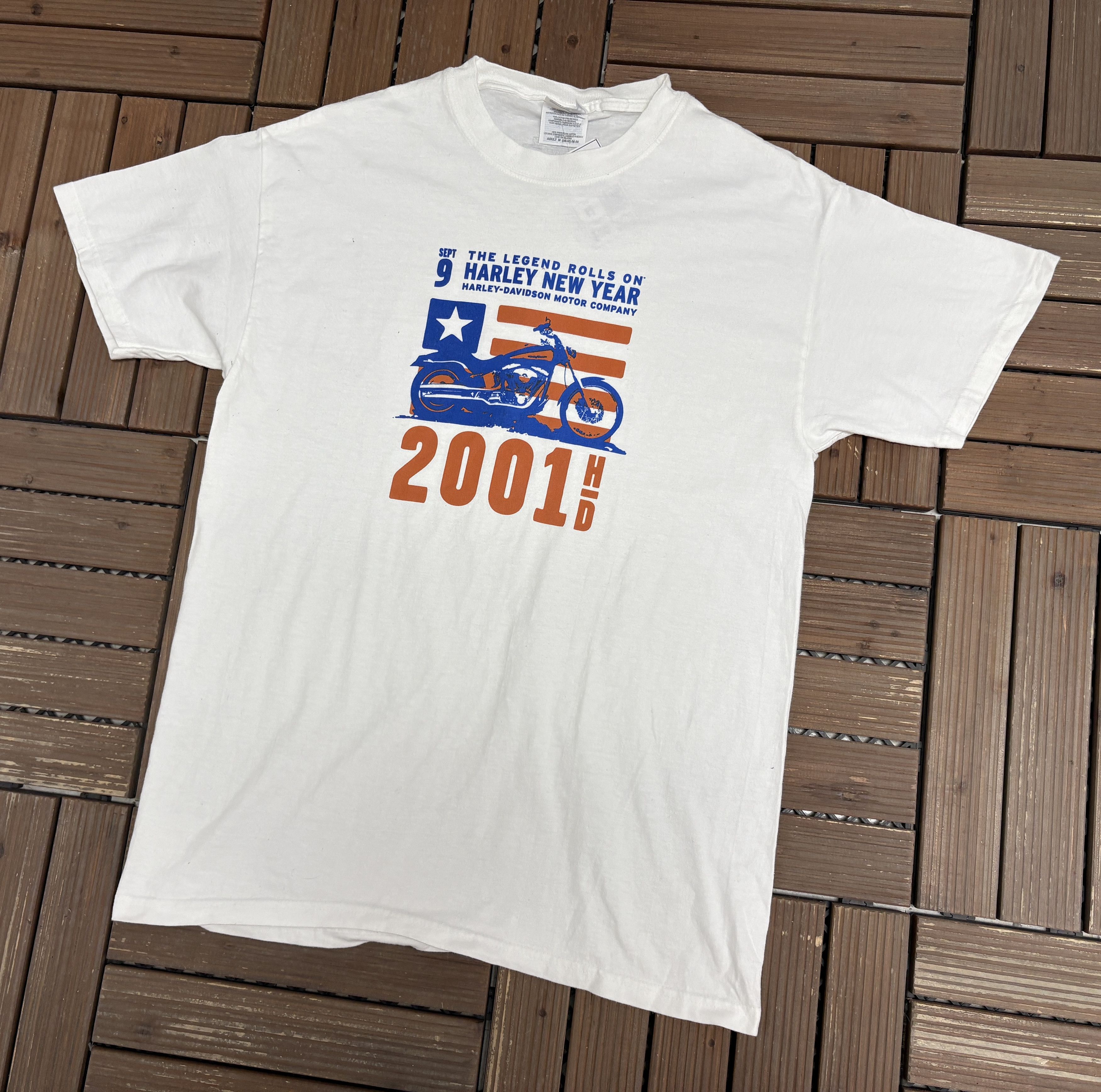 Harley Davidson × Vintage Harley Davidson The Legend Rolls On Vintage T-Shirt Tee Size US M / EU 48-50 / 2 - 3 Thumbnail