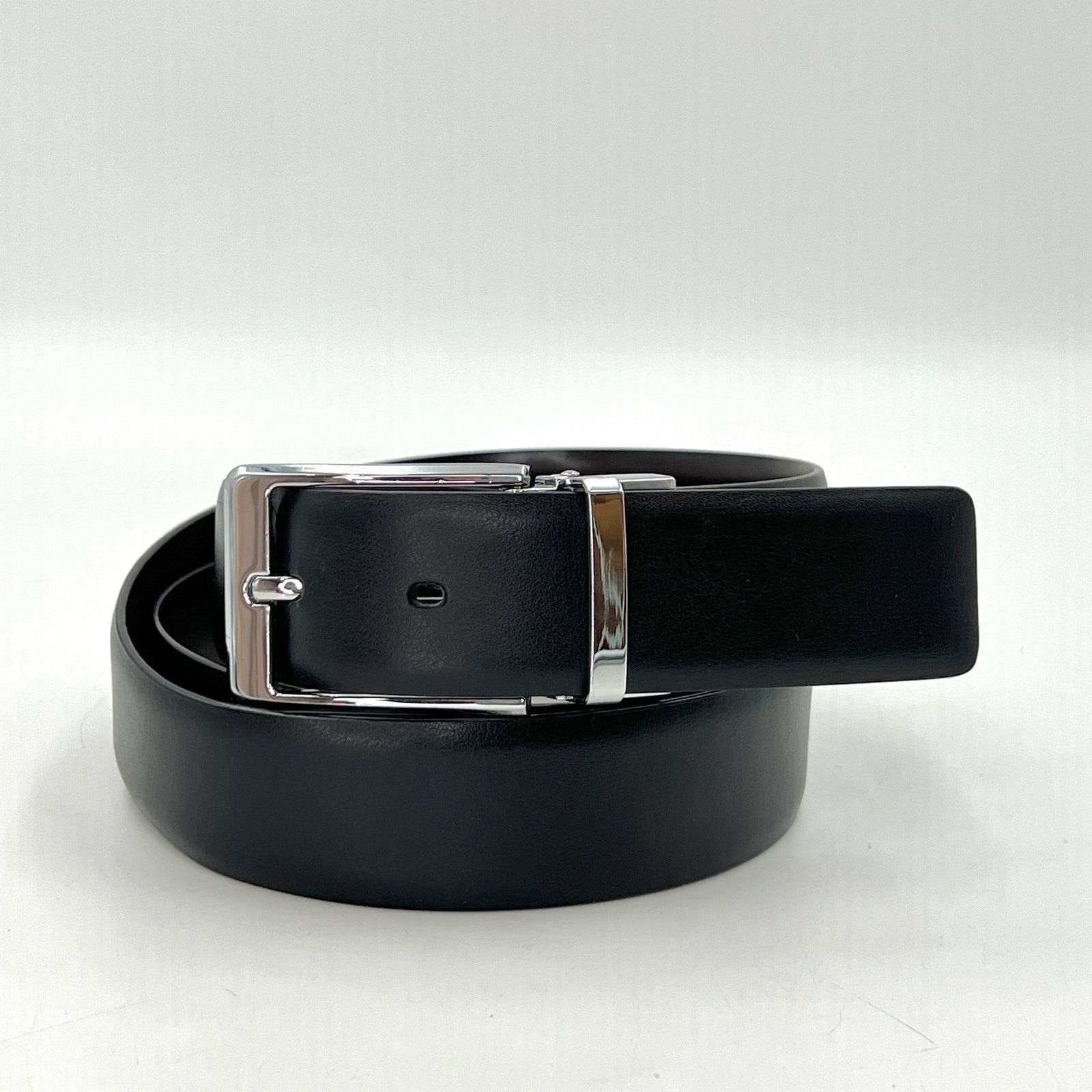 Trafalgar Traflagar Black Rafferty Italian Leather Belt 44 Waist Size 44 - 1 Thumbnail