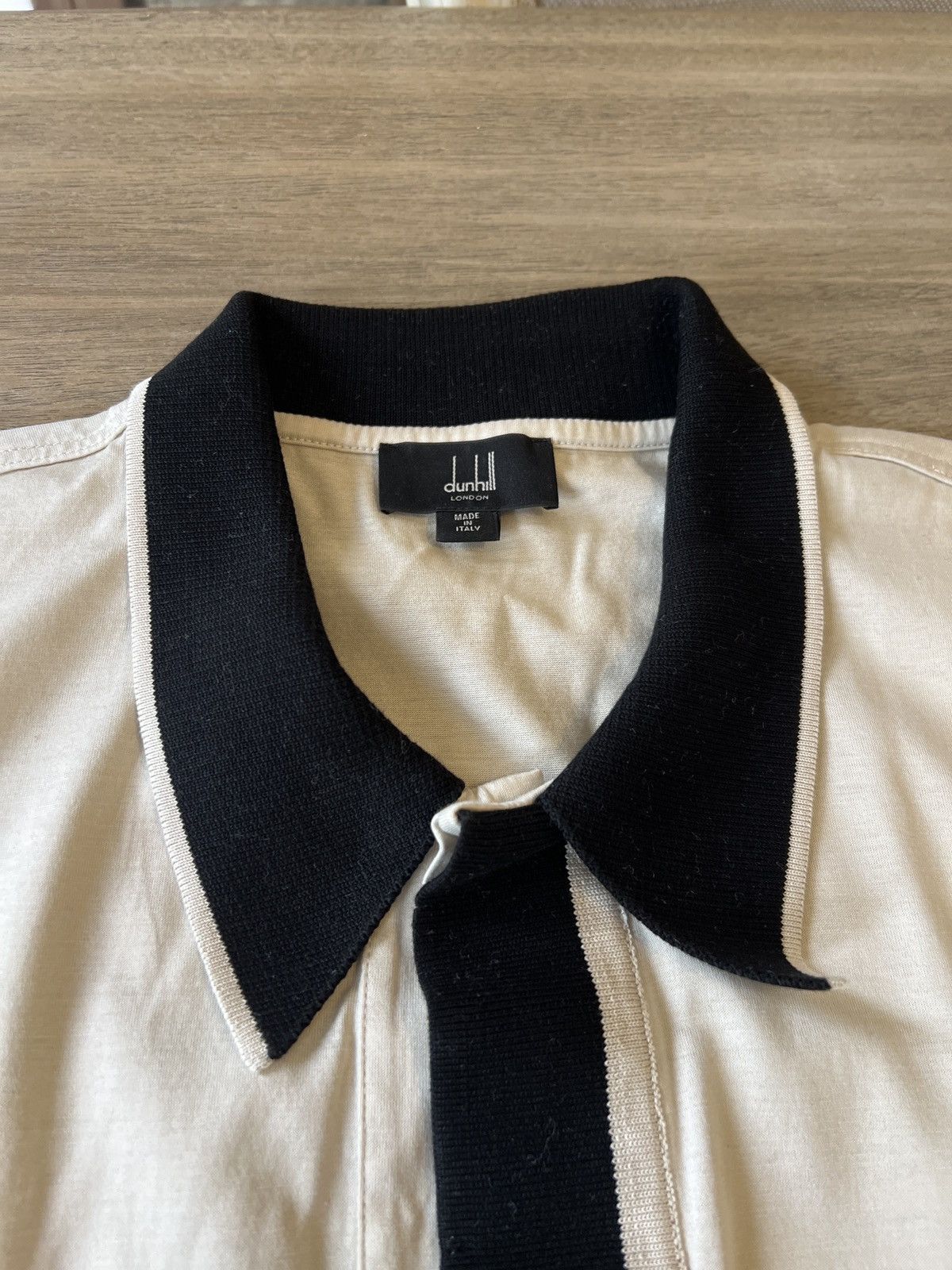Alfred Dunhill Beige & Black accent Dunhill Polo. Size US XXL / EU 58 / 5 - 4 Thumbnail