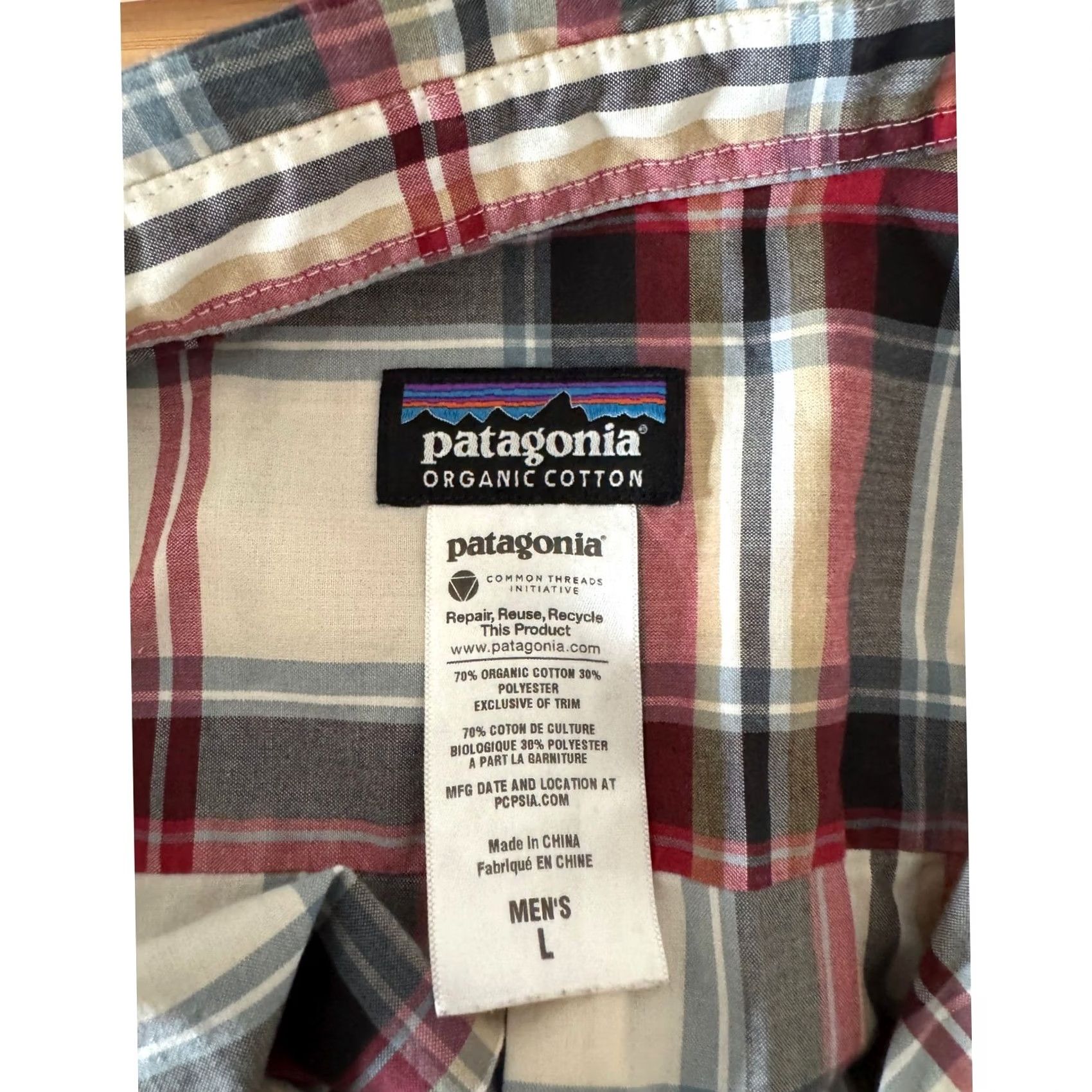 Patagonia Patagonia Shirt Men's L Organic Cotton Plaid Button Up Casual Outdoor Size US L / EU 52-54 / 3 - 6 Thumbnail