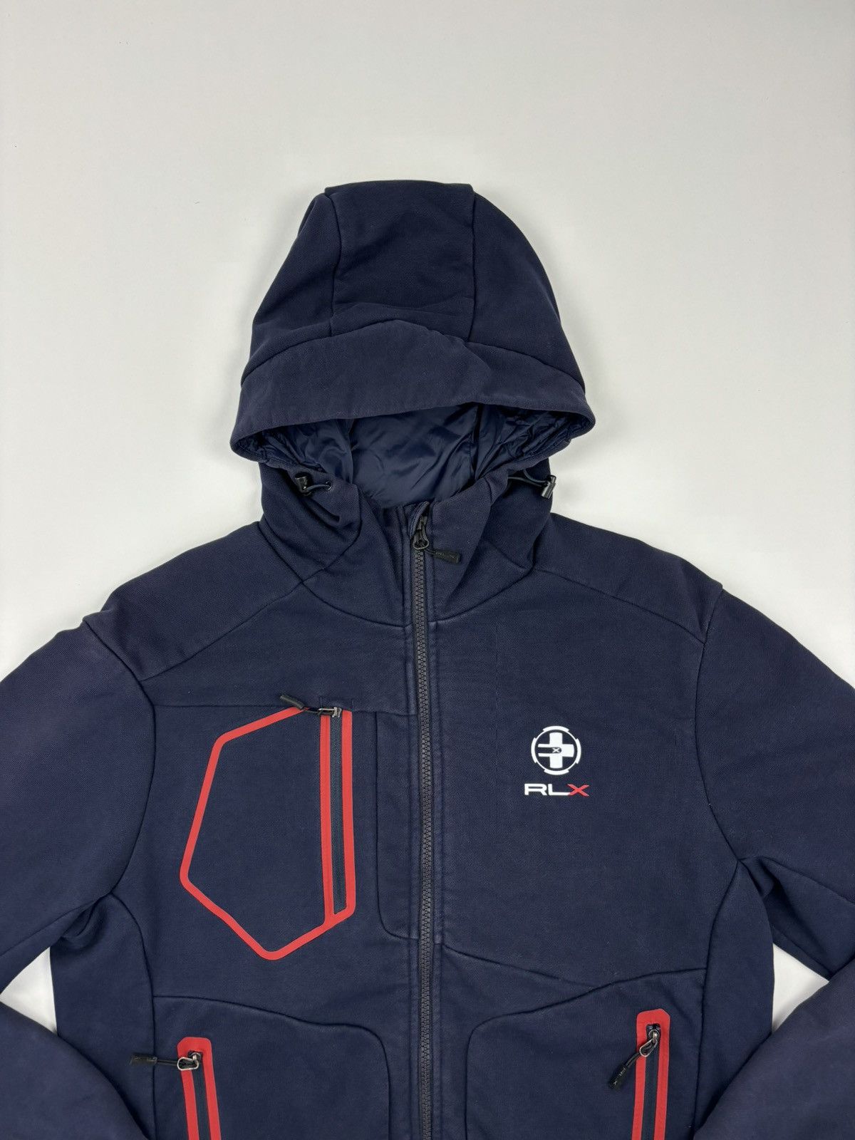 RLX Ralph Lauren × Vintage Navy Polo RLX Sport Ralph Lauren Tech Hoodie Size US M / EU 48-50 / 2 - 4 Thumbnail