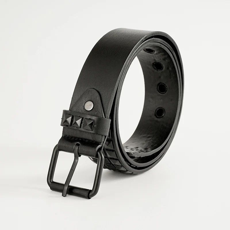 Leather Senior Rivets Punk Style Belt Size ONE SIZE - 6 Thumbnail