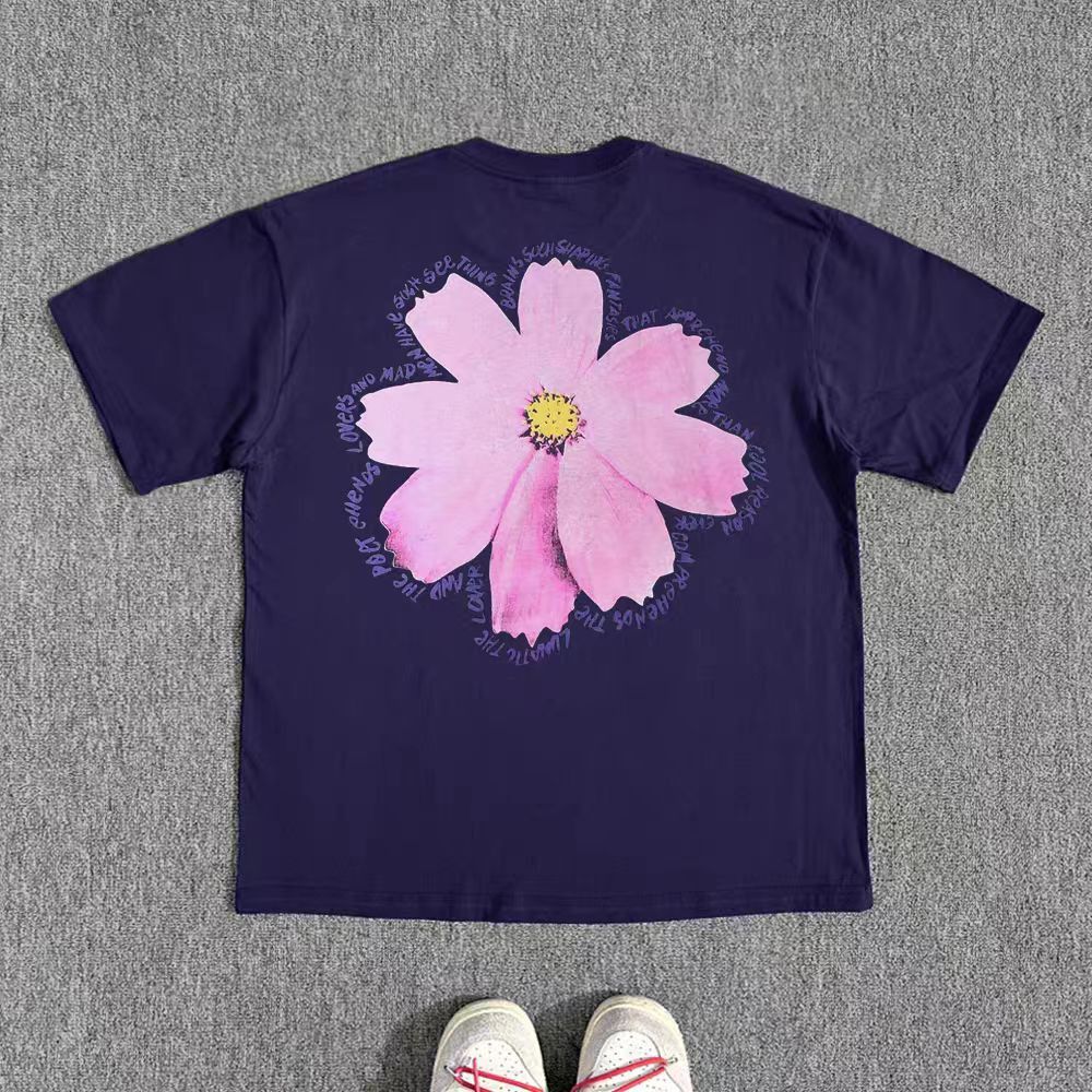 Vintage Blue street fashion flower print t-shirt Size US M / EU 48-50 / 2 - 1 Thumbnail