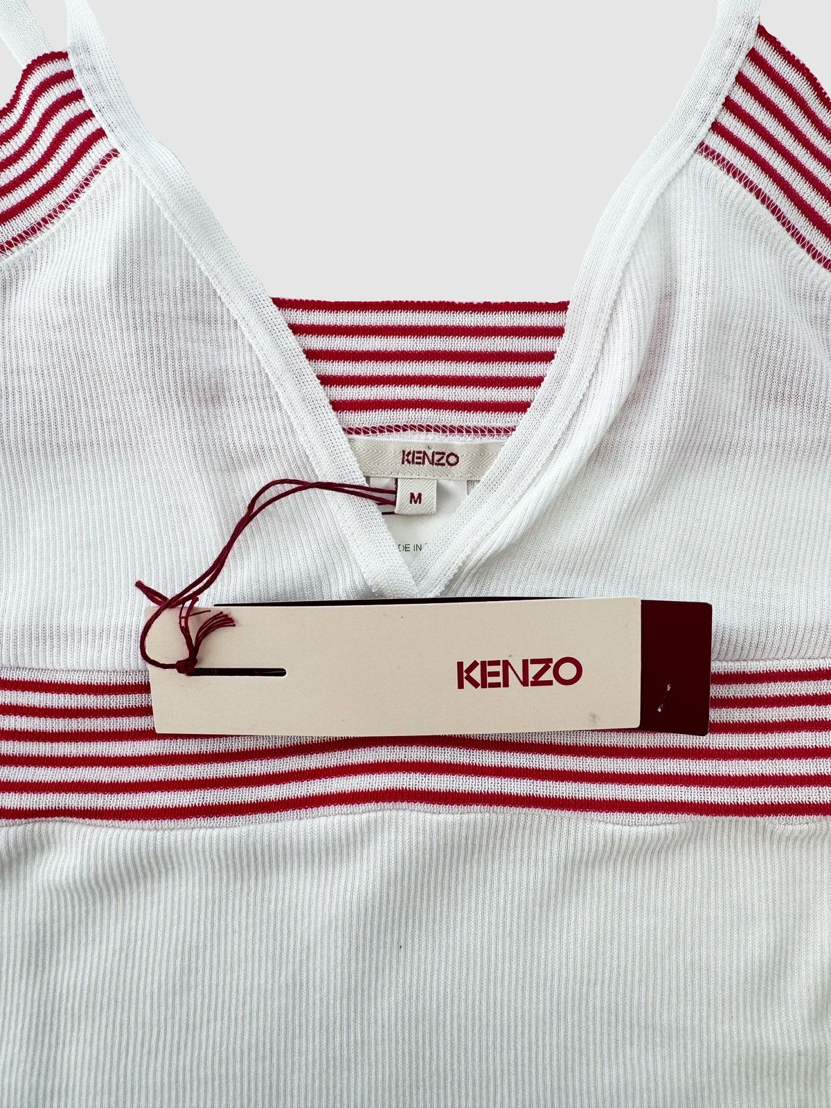 Kenzo Top white Kenzo with red and blue stripes Size M / US 6-8 / IT 42-44 - 4 Thumbnail