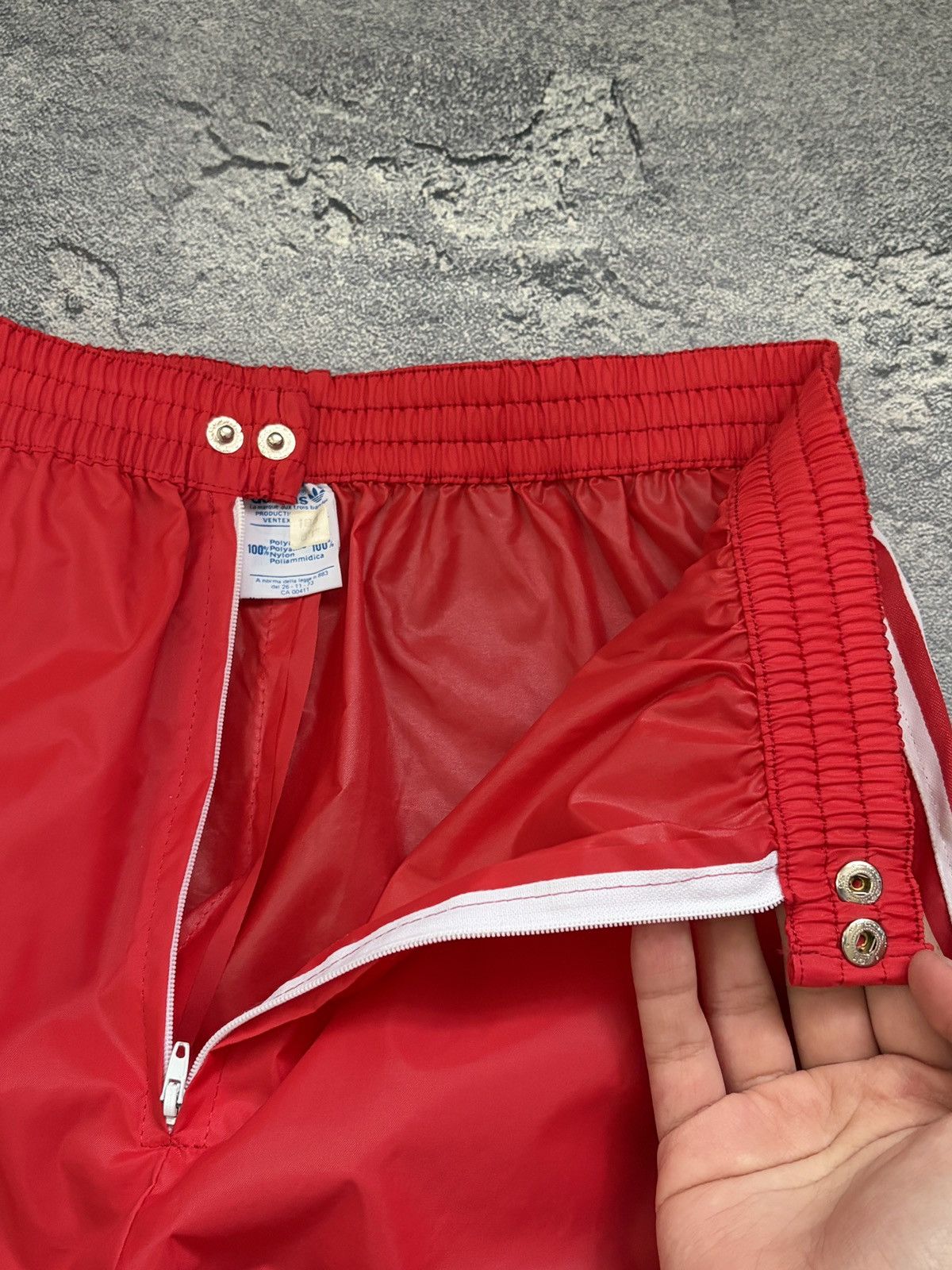 Adidas Vintage Adidas Ventex Red Full Side Zip Breakaway Pants Size US 34 / EU 50 - 6 Thumbnail