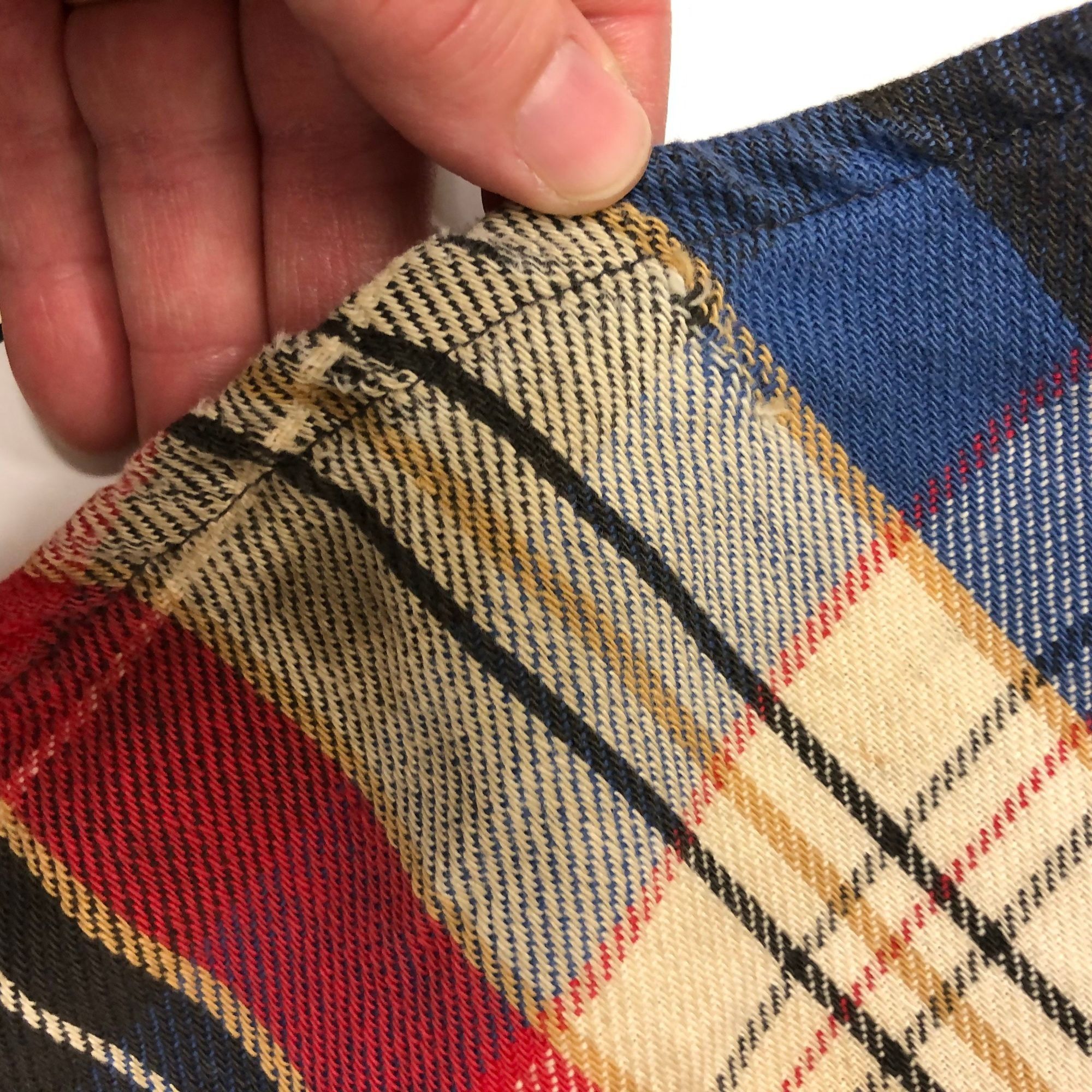 FiveBrother Vtg 5 Five Brother Red Blue Multi-Color Plaid Chore Shirt Size US XL / EU 56 / 4 - 7 Thumbnail