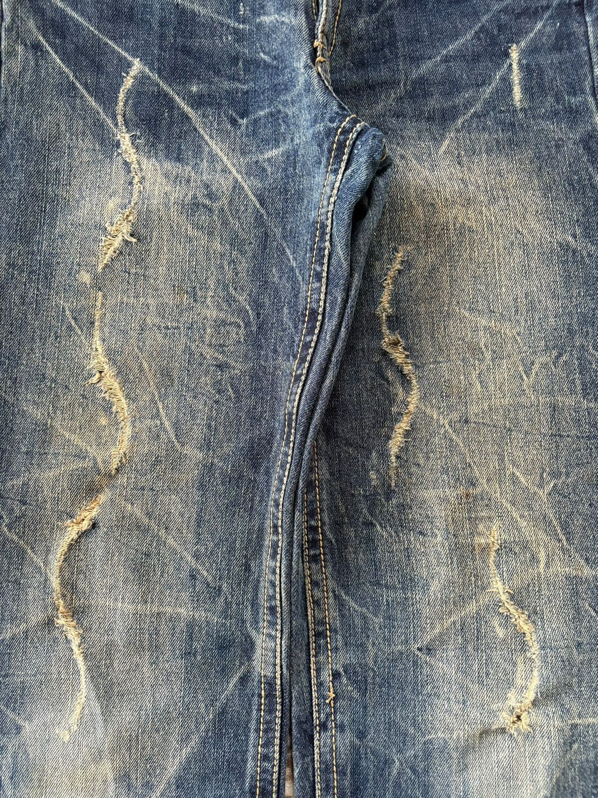 Edwin Vintage Japanese Brand Rusty Mud Wash Distress Loose Jeans Size 26" / US 2 / IT 38 - 3 Thumbnail