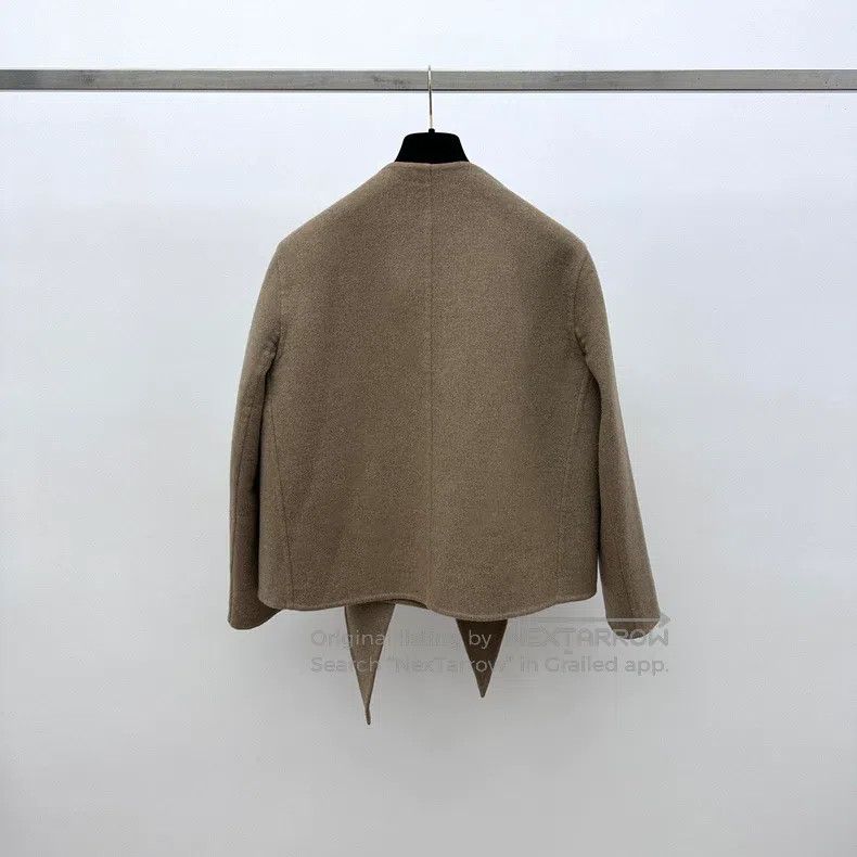 Hermes Hermes Wool and Leather Combination Coat Size XXS / US 00 / IT 34 - 2 Thumbnail