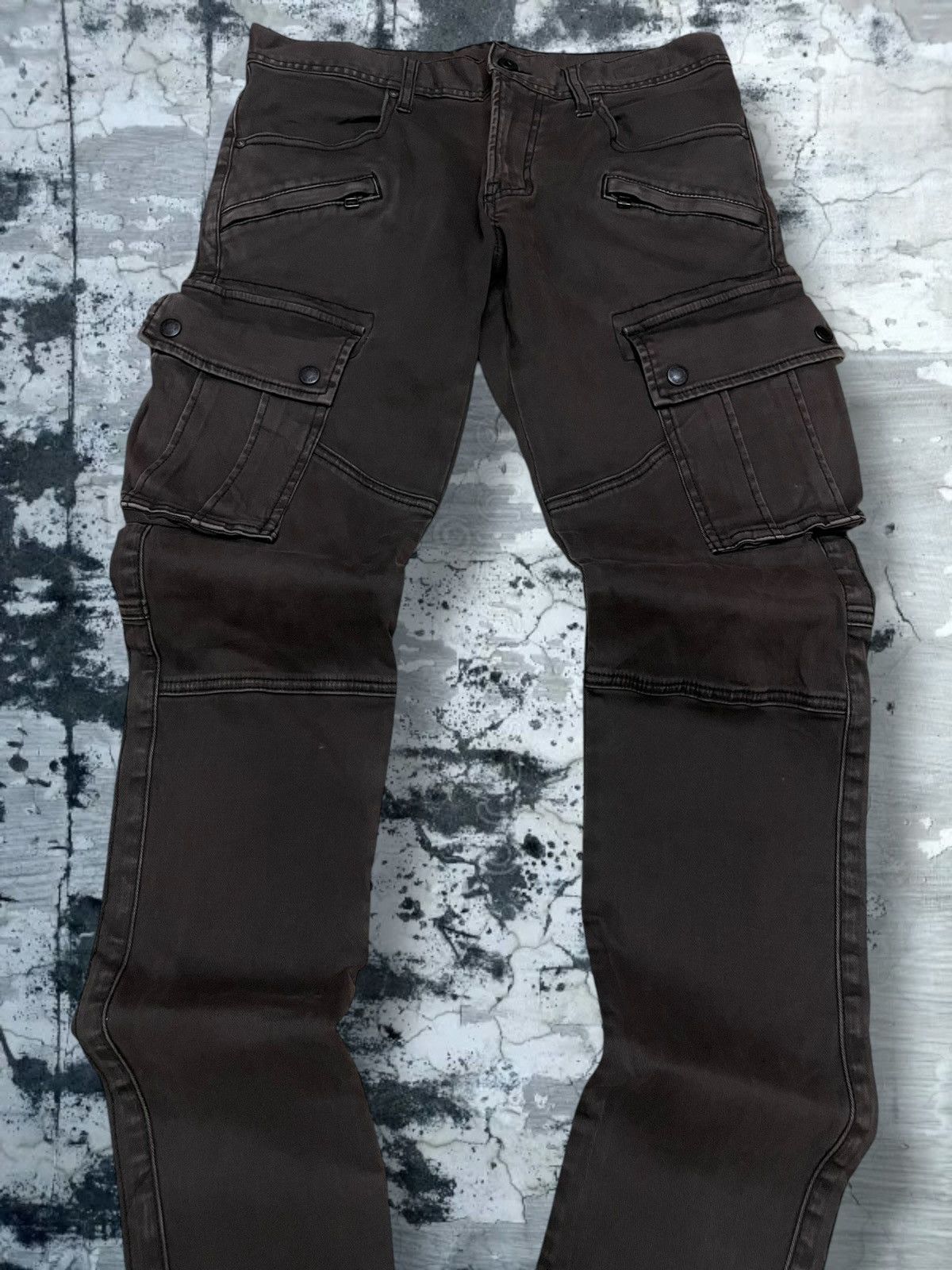 Japanese Brand Vintage 90s Japan Designer Tete Homme Skinny Tactical Cargo Size US 30 / EU 46 - 4 Thumbnail